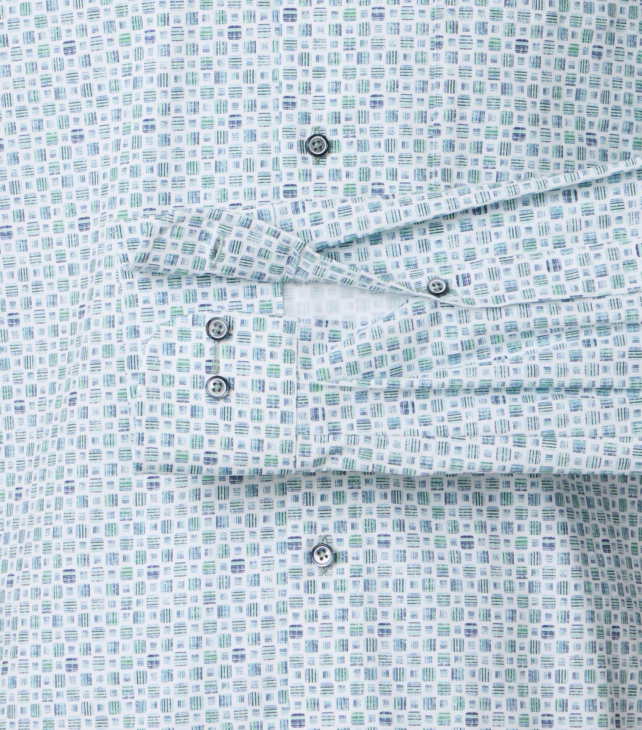 Ein Businesshemd im Print Muster in der Farbe Grün