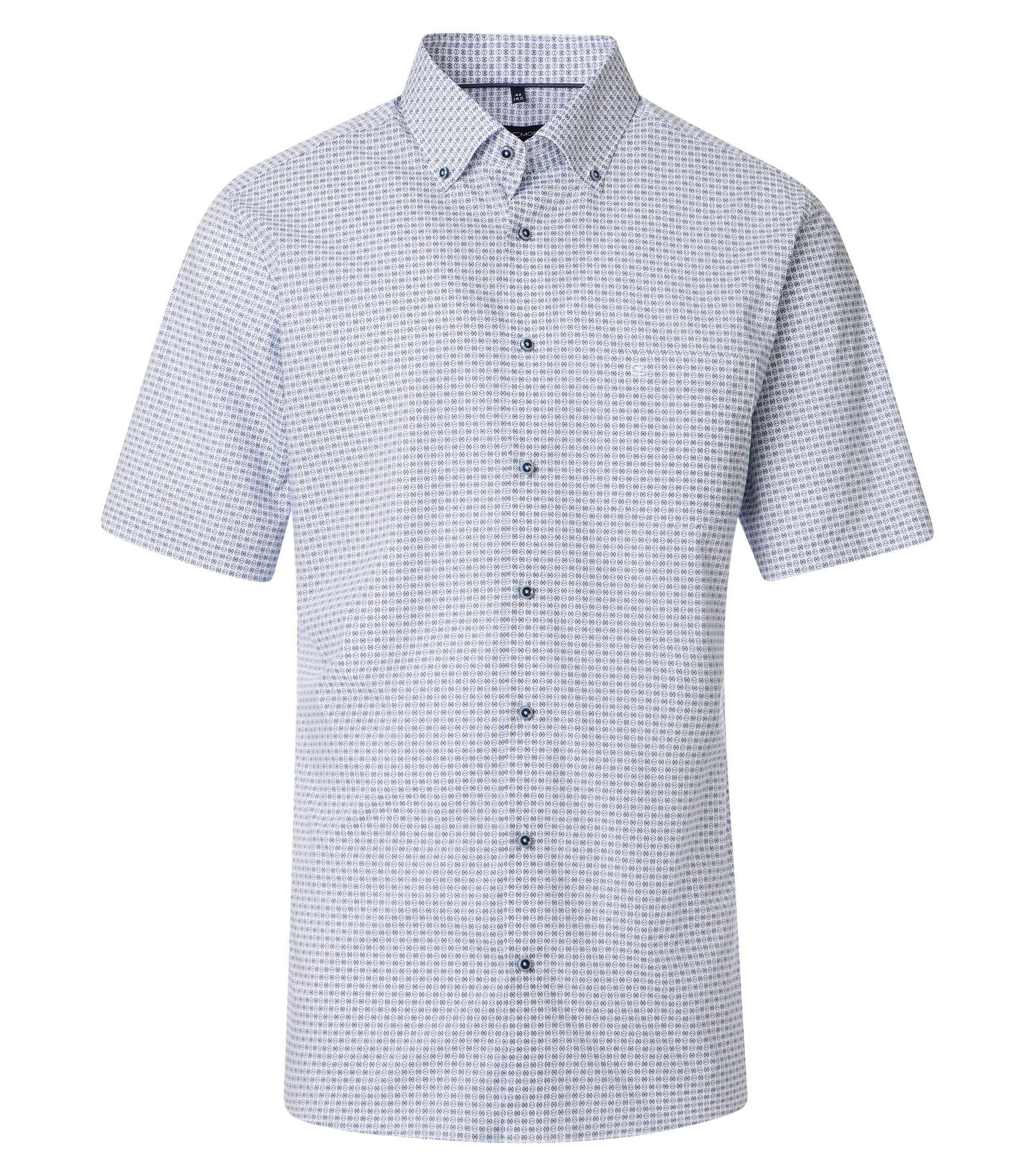 Ein Businesshemd im Print Muster in der Farbe Blau