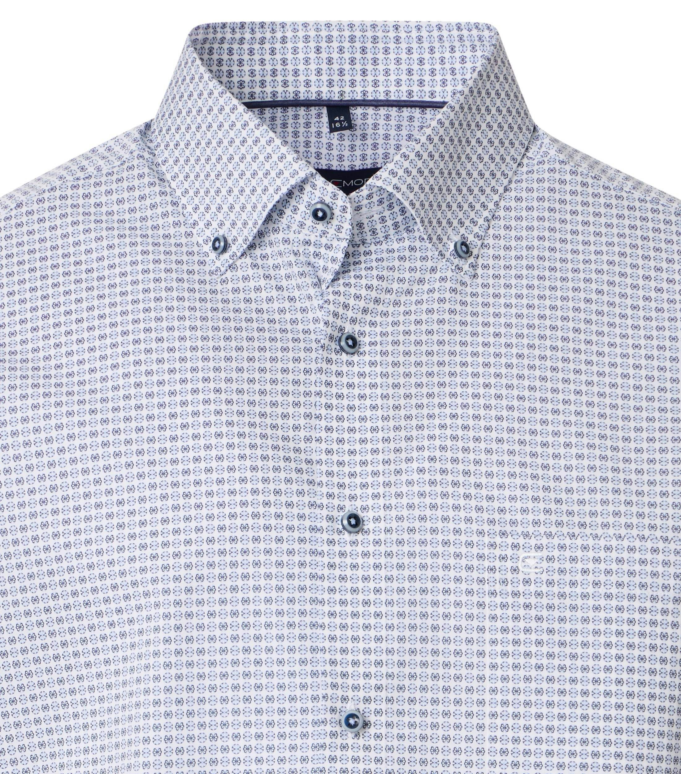 Ein Businesshemd im Print Muster in der Farbe Blau