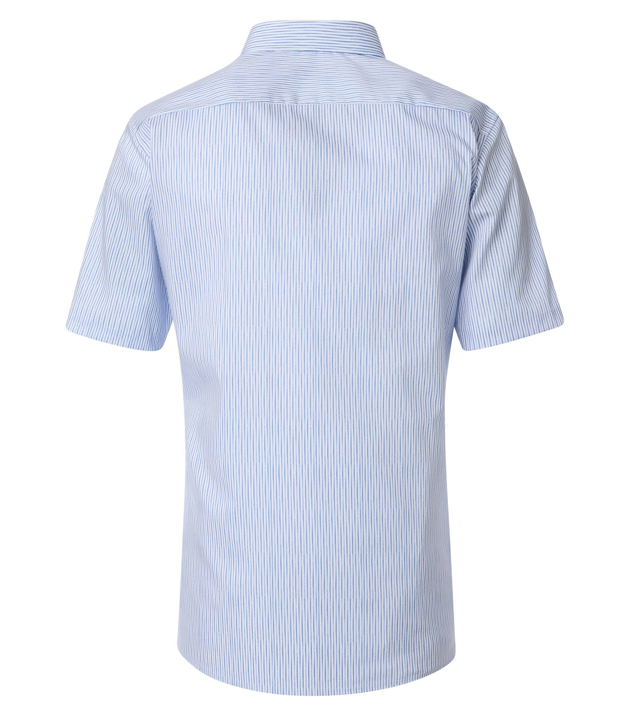 Ein Businesshemd im gestreift Muster in der Farbe Hellblau