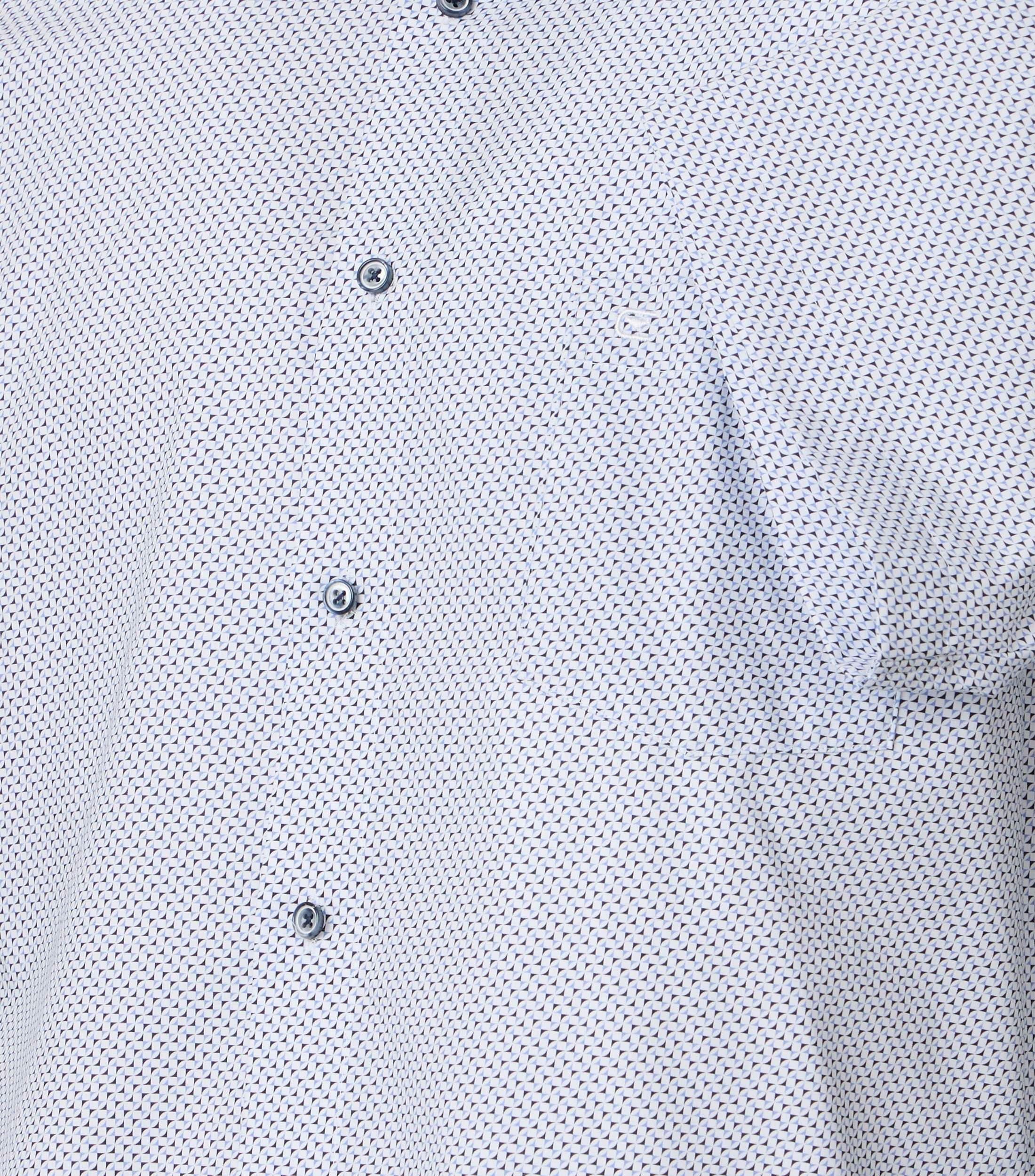 Ein Businesshemd im Print Muster in der Farbe Blau