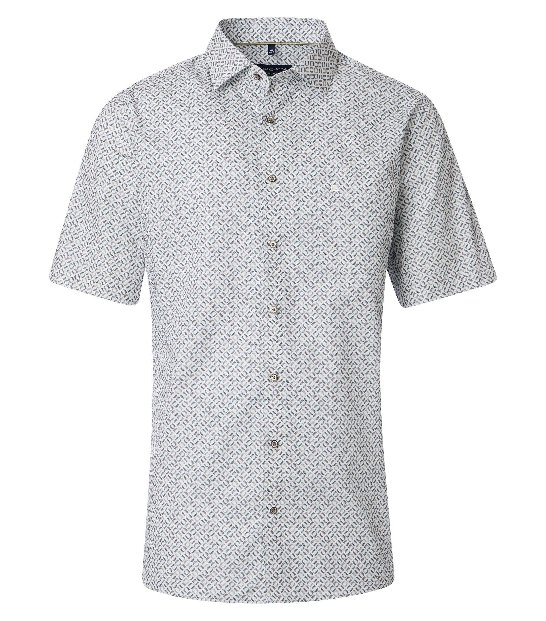 Ein Businesshemd im Print Muster in der Farbe Grün