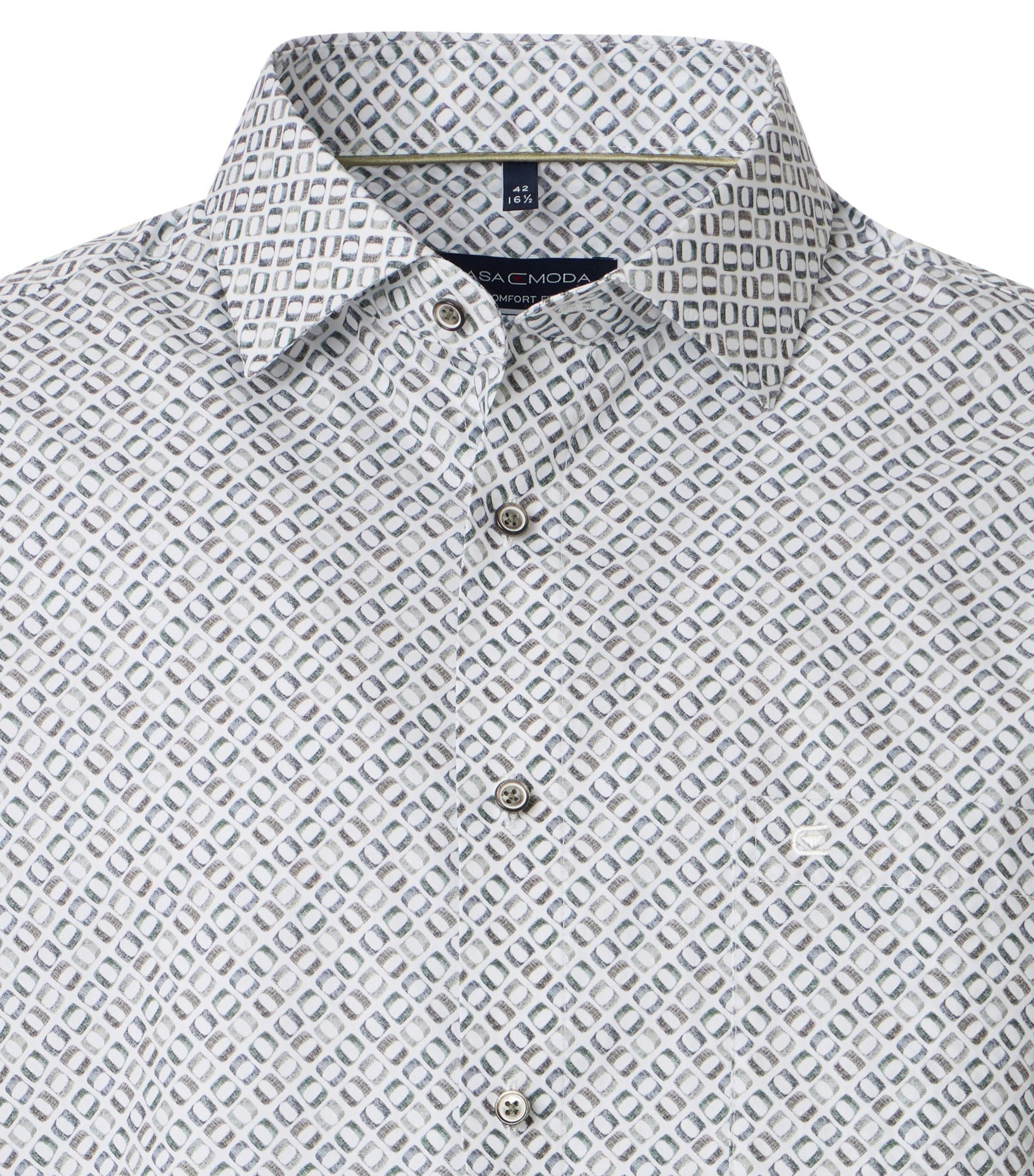 Ein Businesshemd im Print Muster in der Farbe Grün