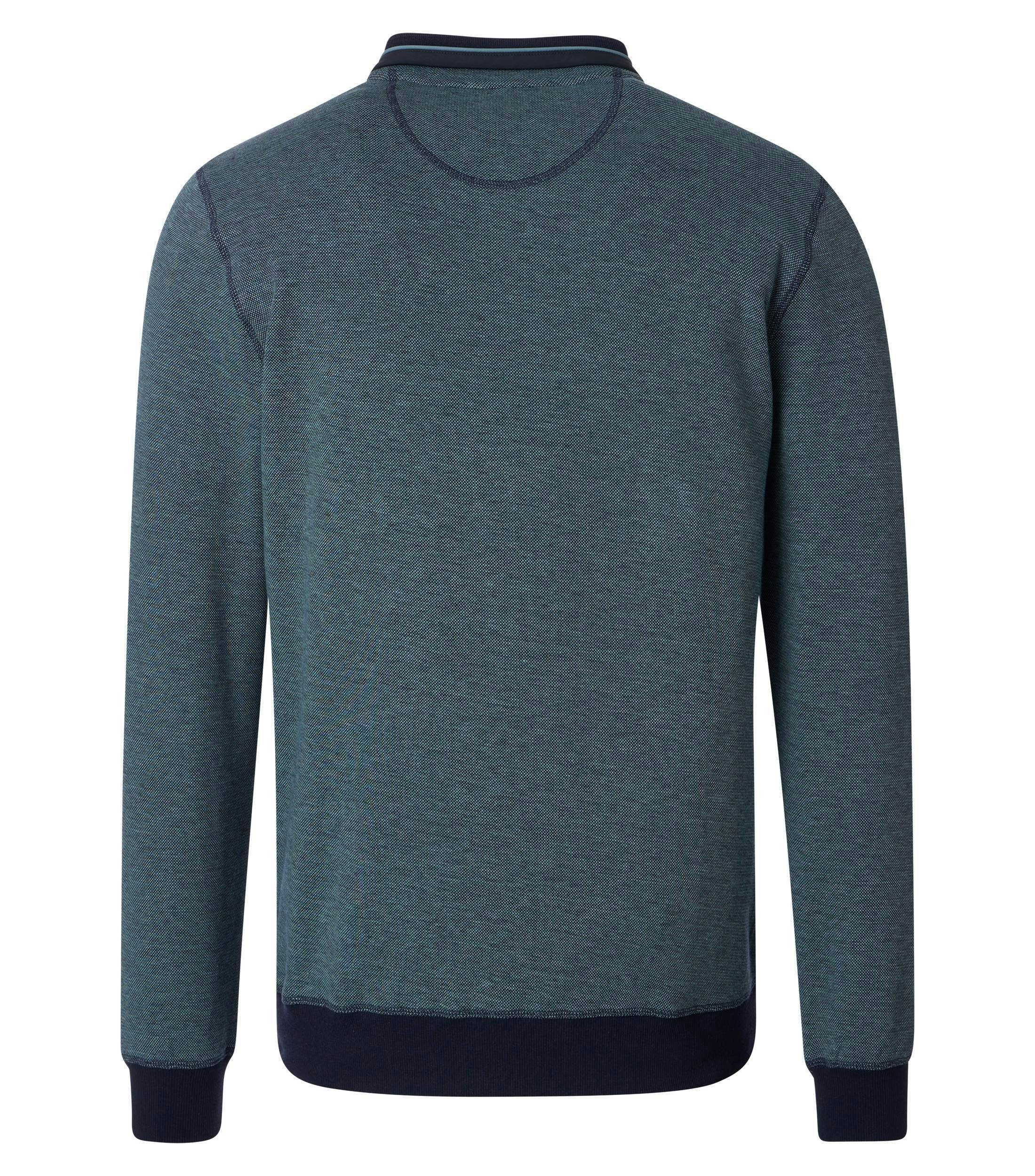 Sweatjacke im Print-Muster in der Farbe Türkis