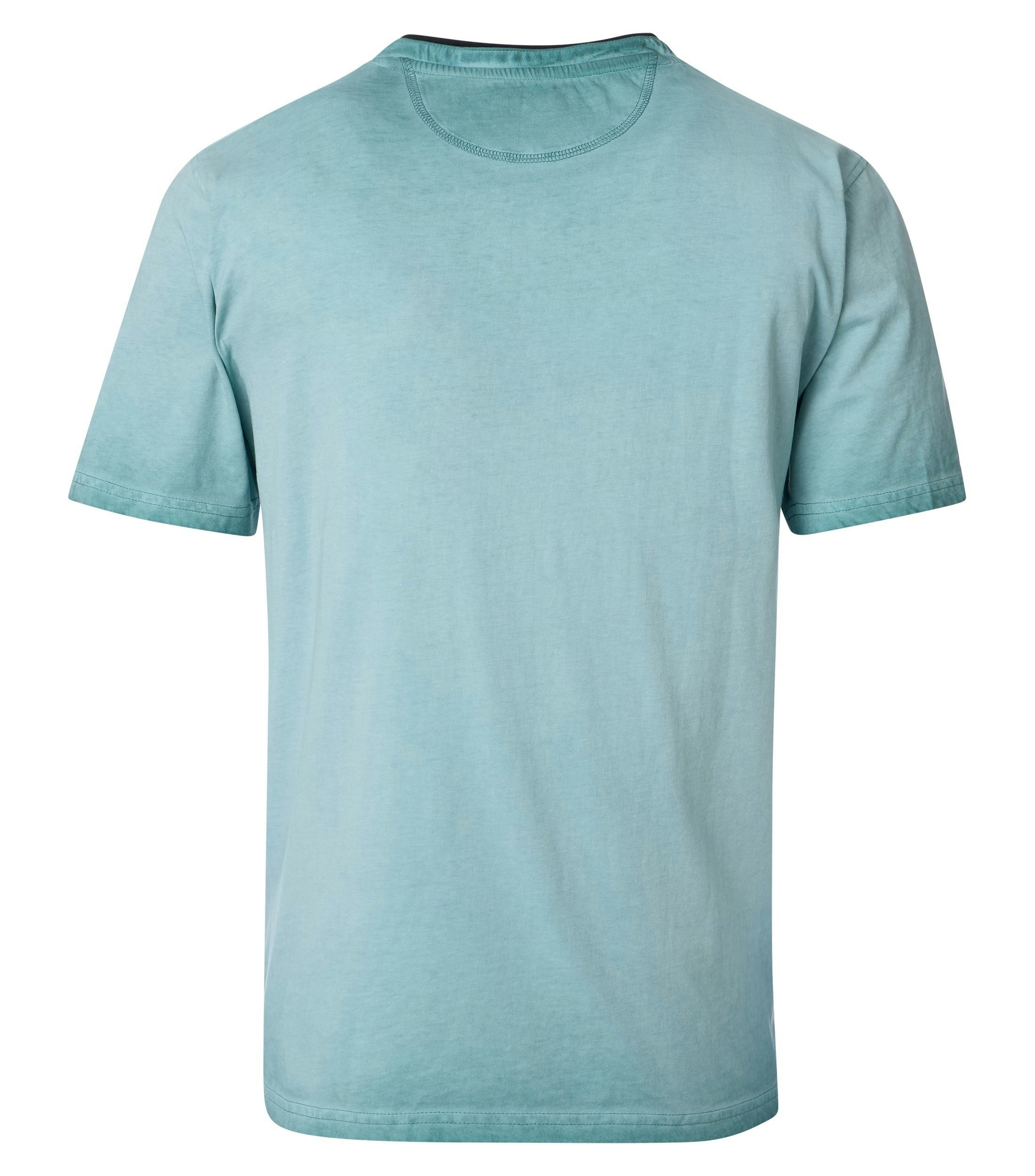 Ein T-Shirt im uni Muster in der Farbe Türkis