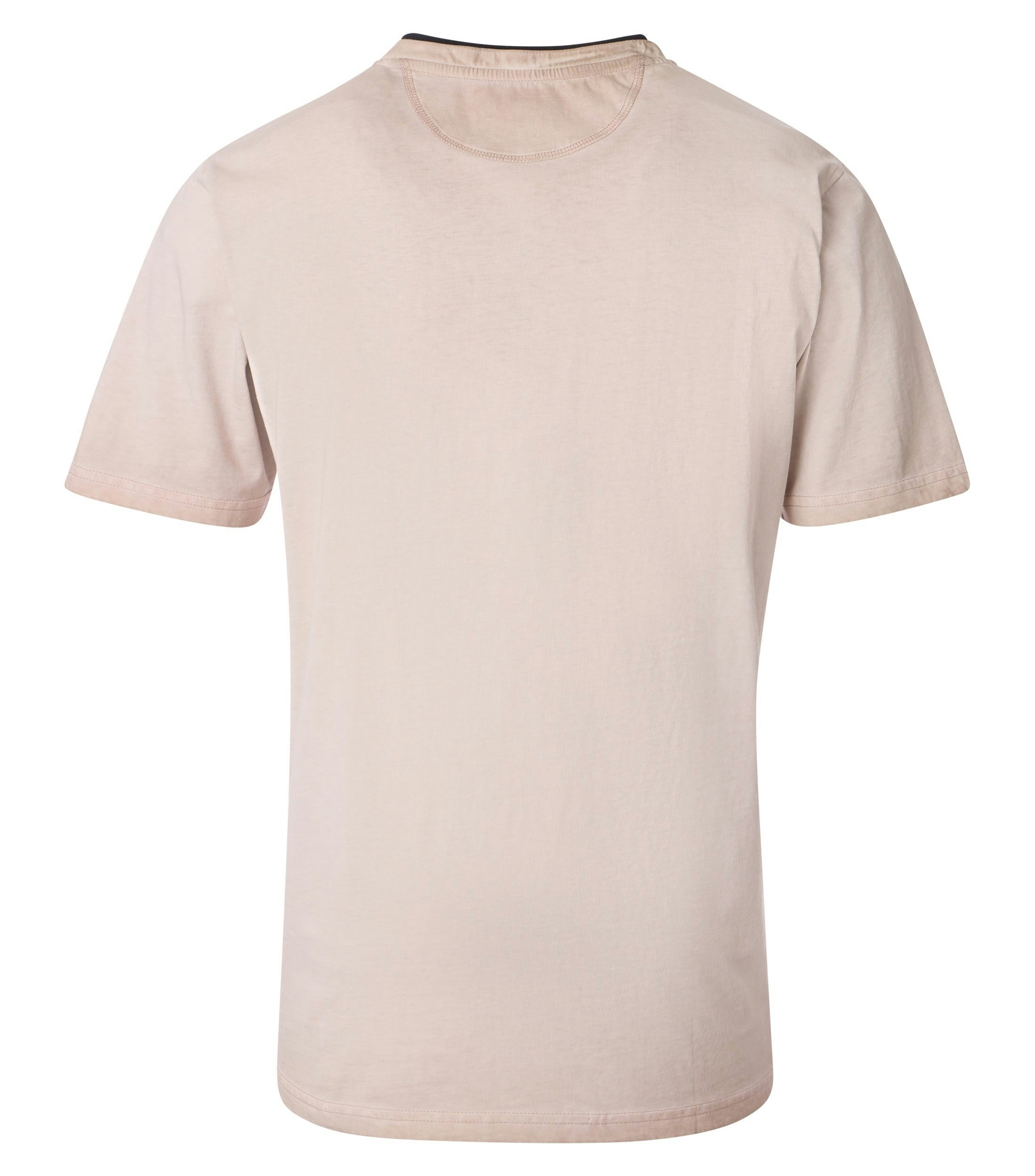 Ein T-Shirt im uni Muster in der Farbe Beige