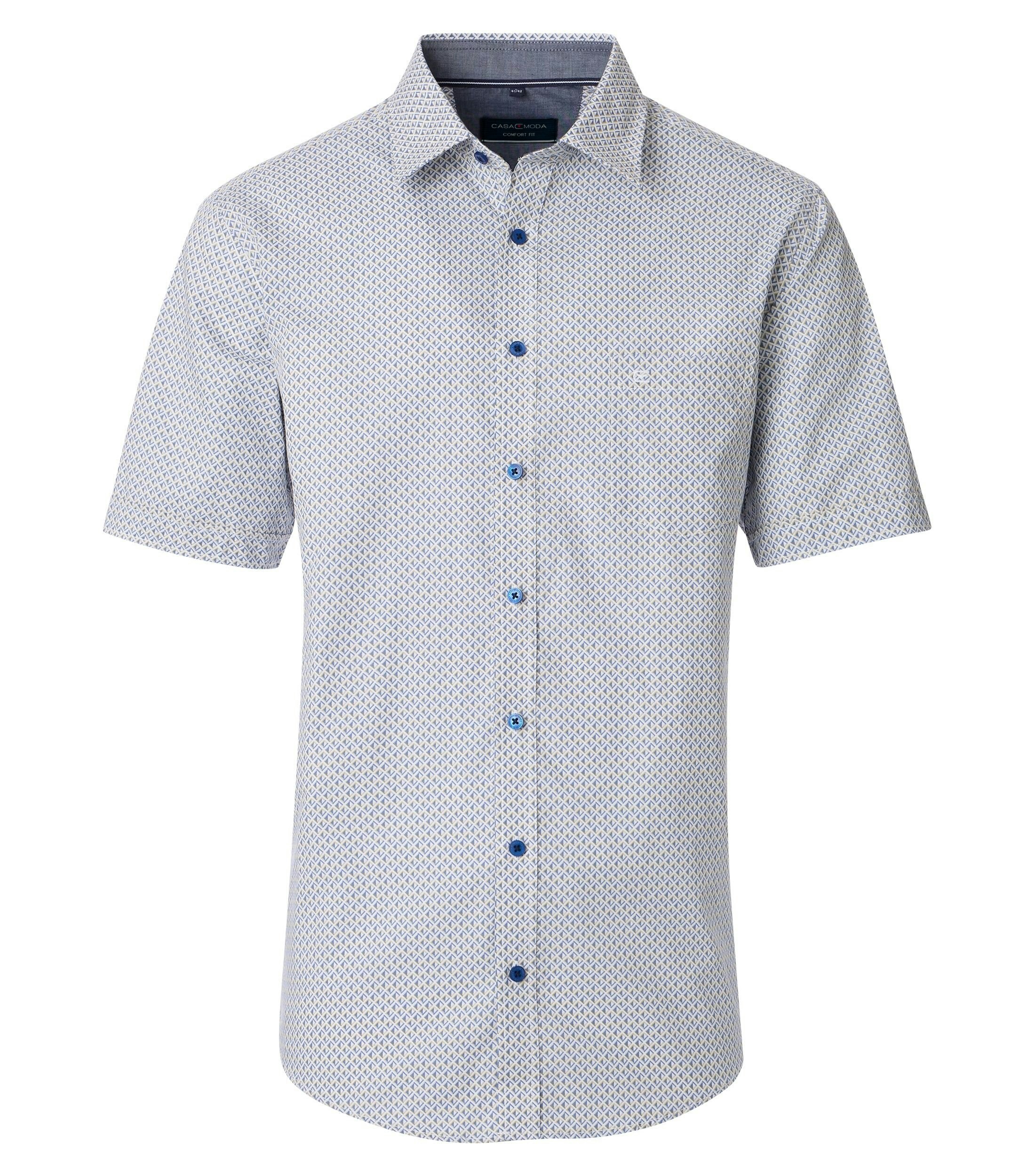 Ein Freizeithemd im Print Muster in der Farbe Blau