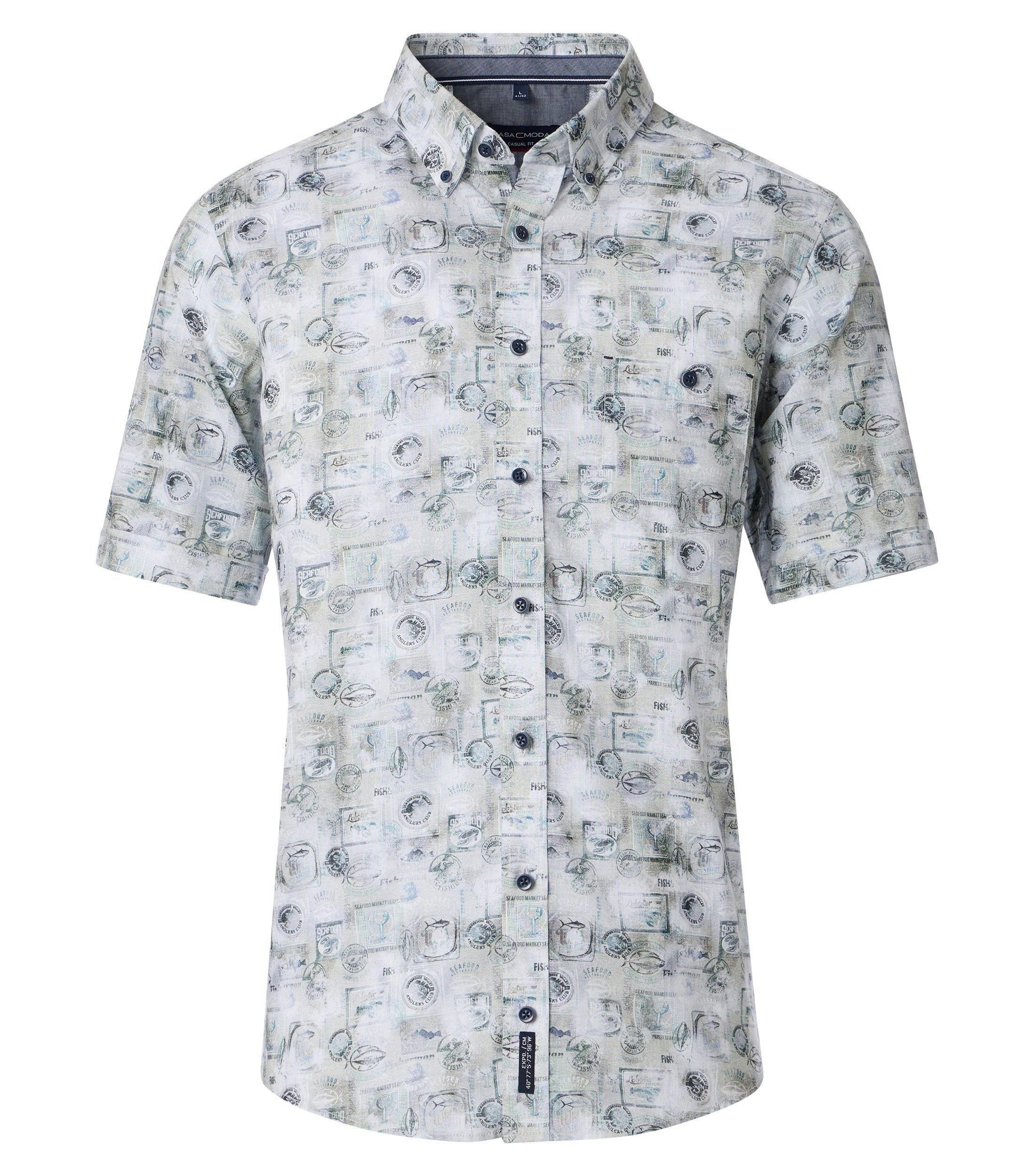 Ein Freizeithemd im Print Muster in der Farbe Beige