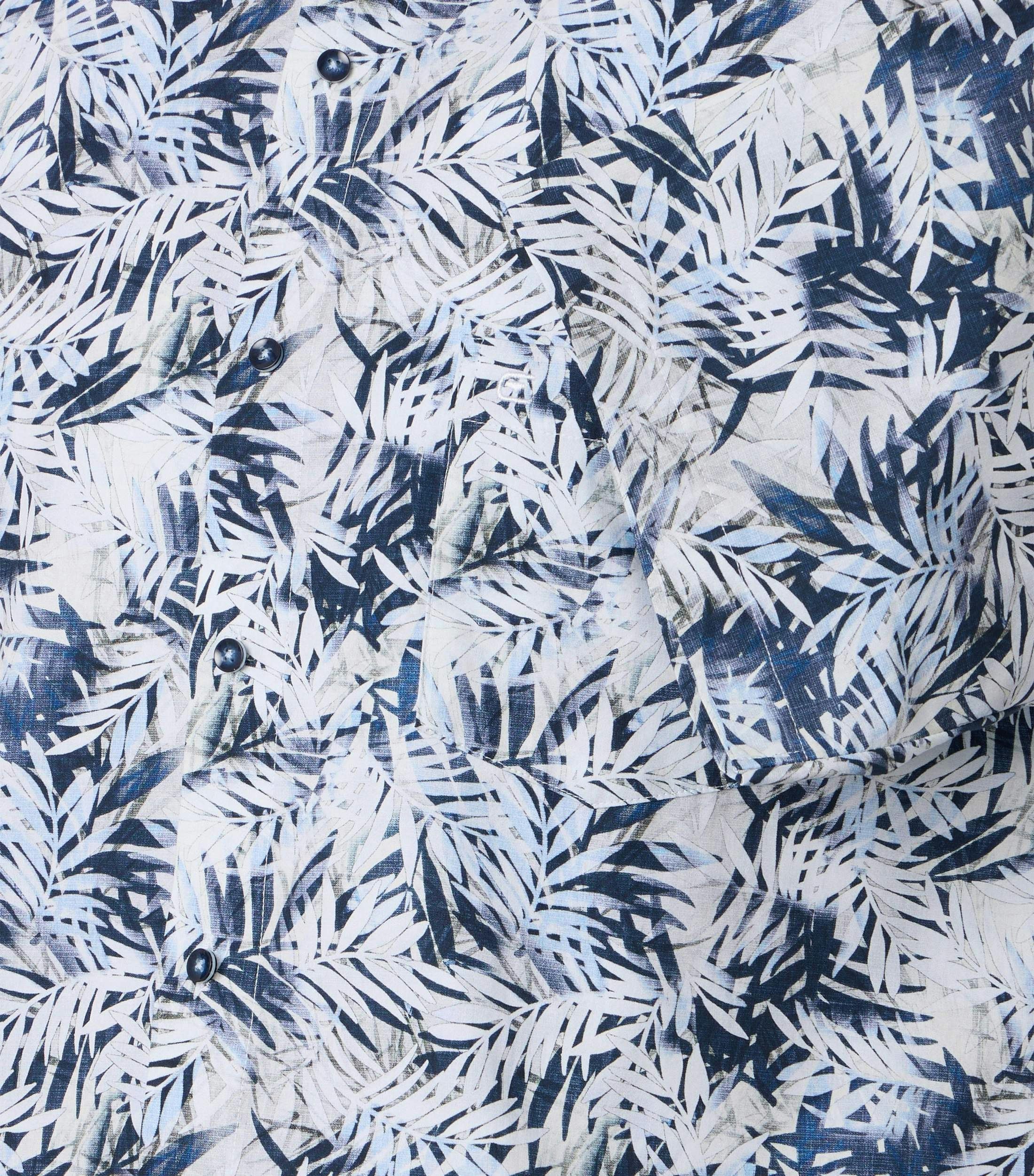 Ein Businesshemd im Print Muster in der Farbe Blau