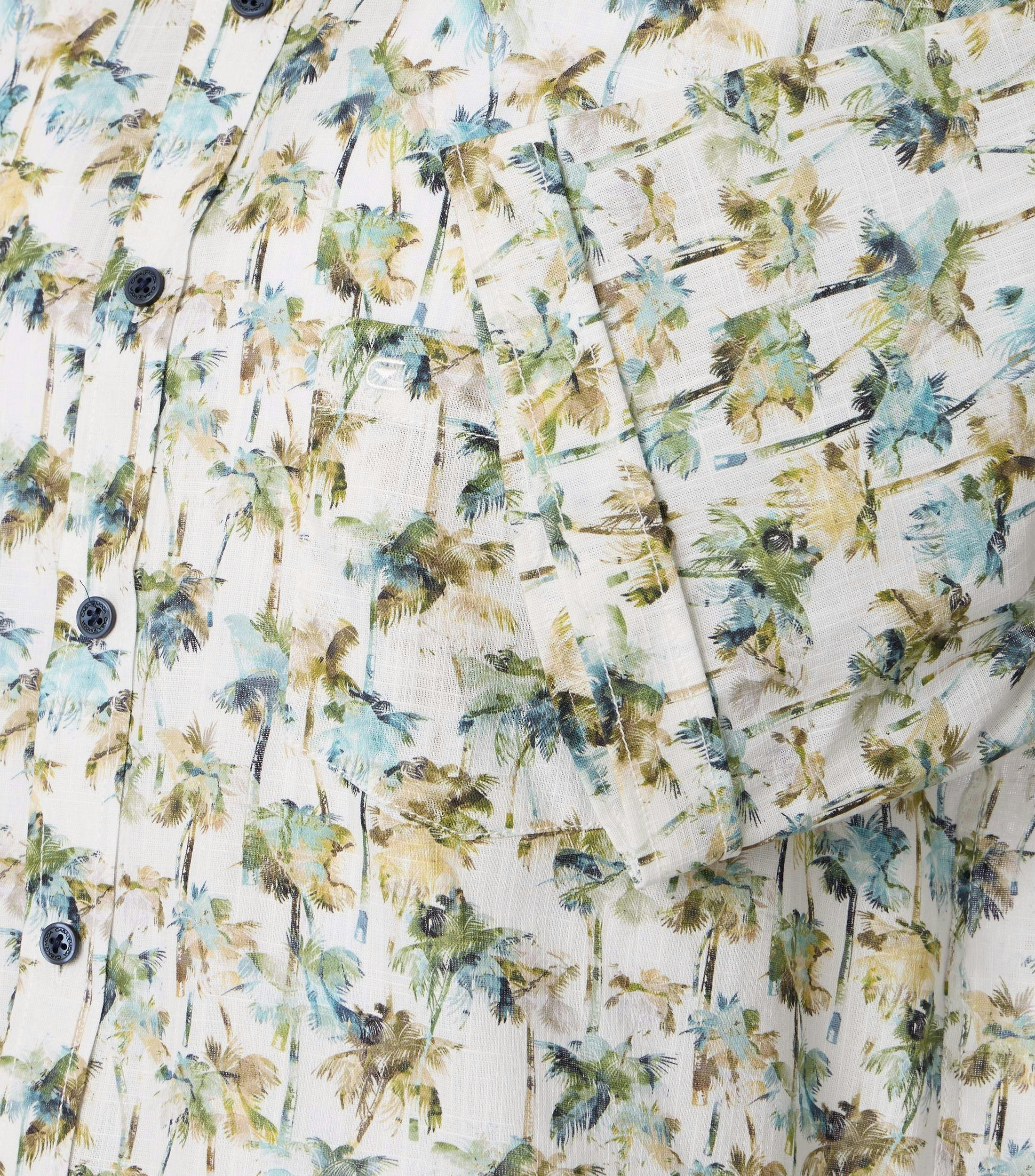 Freizeithemd im Print-Muster in der Farbe Grün