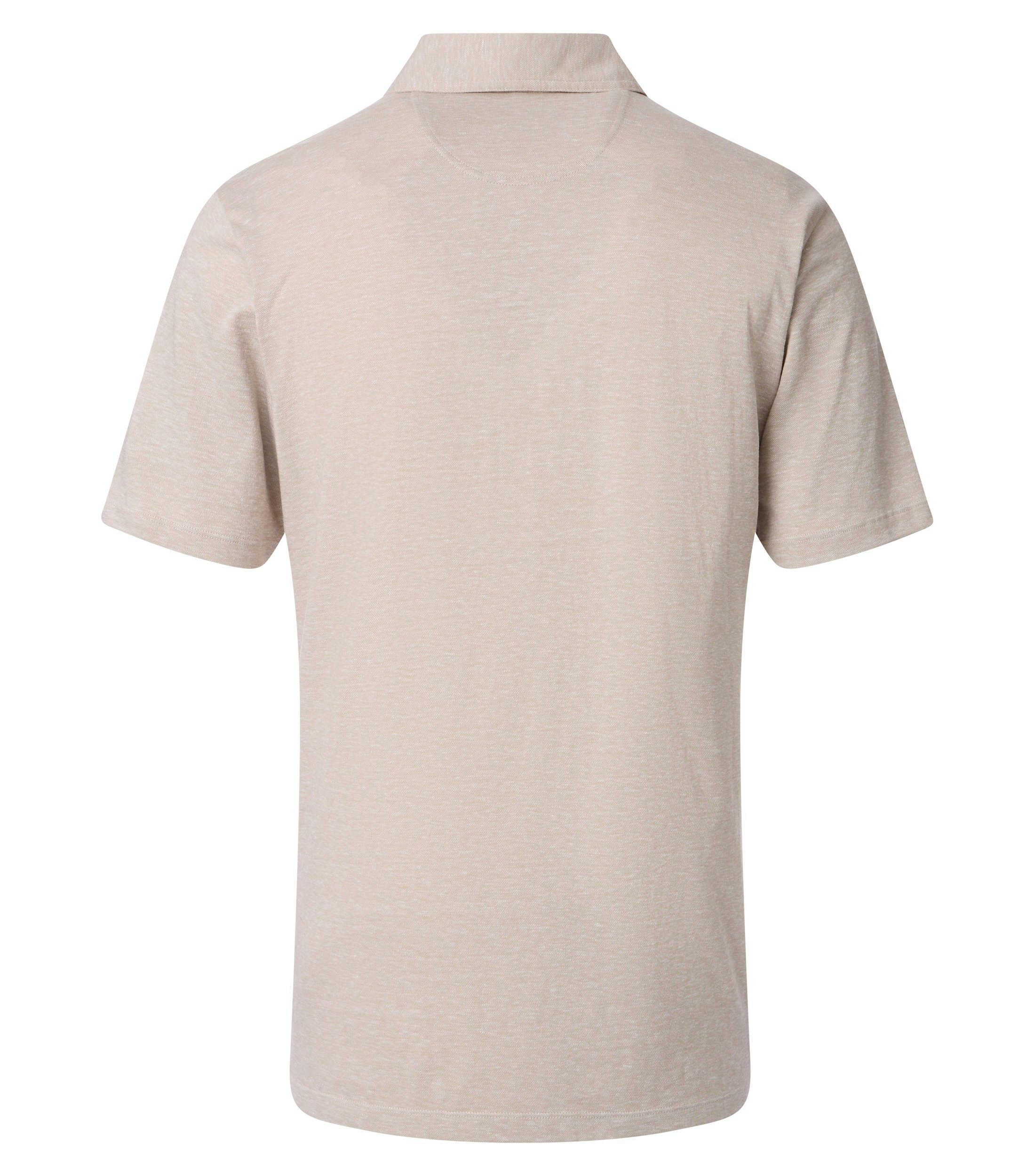 Ein Polo-Shirt im uni Muster in der Farbe Beige