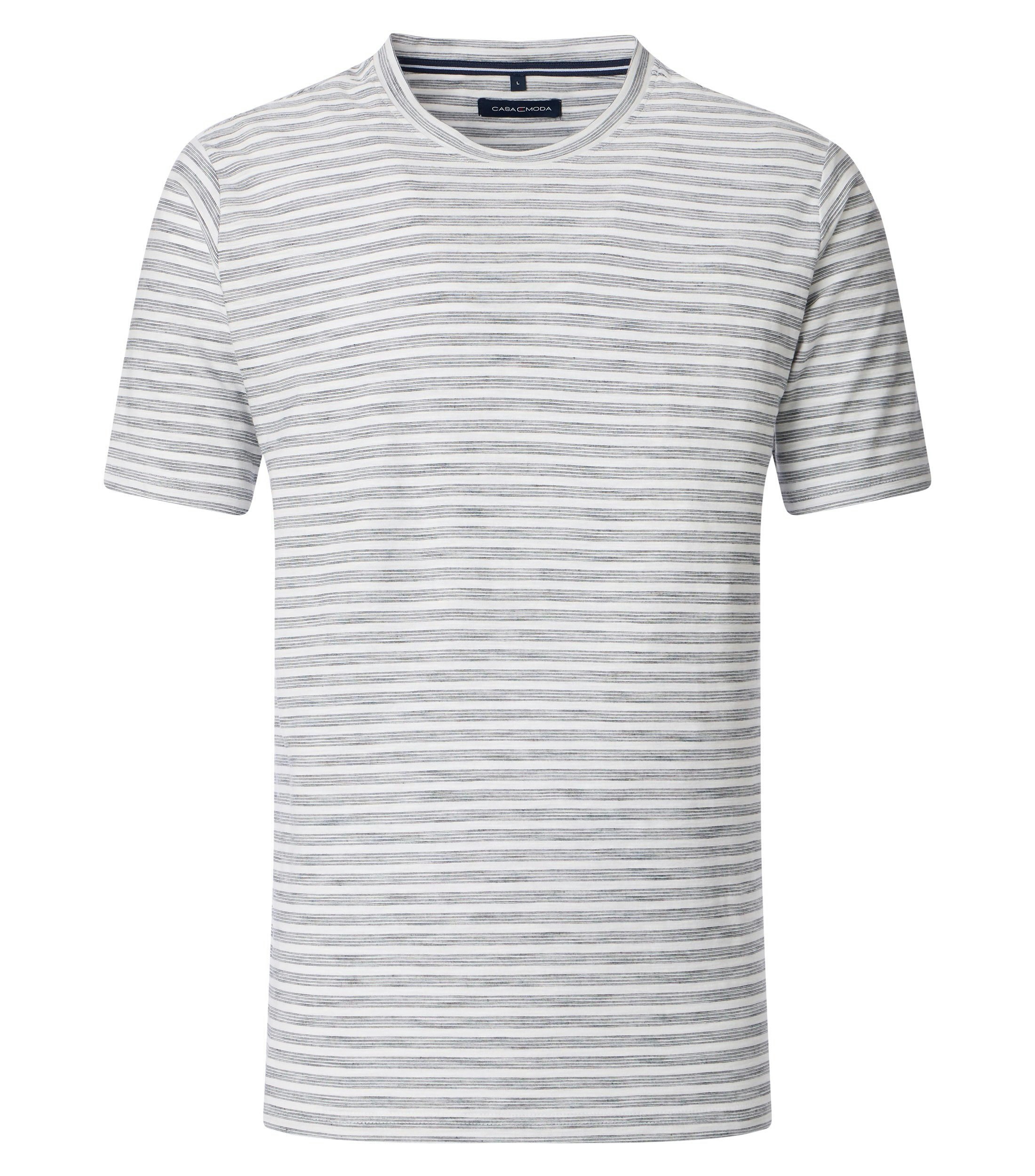 Ein T-Shirt im gestreift Muster in der Farbe Weißgrau