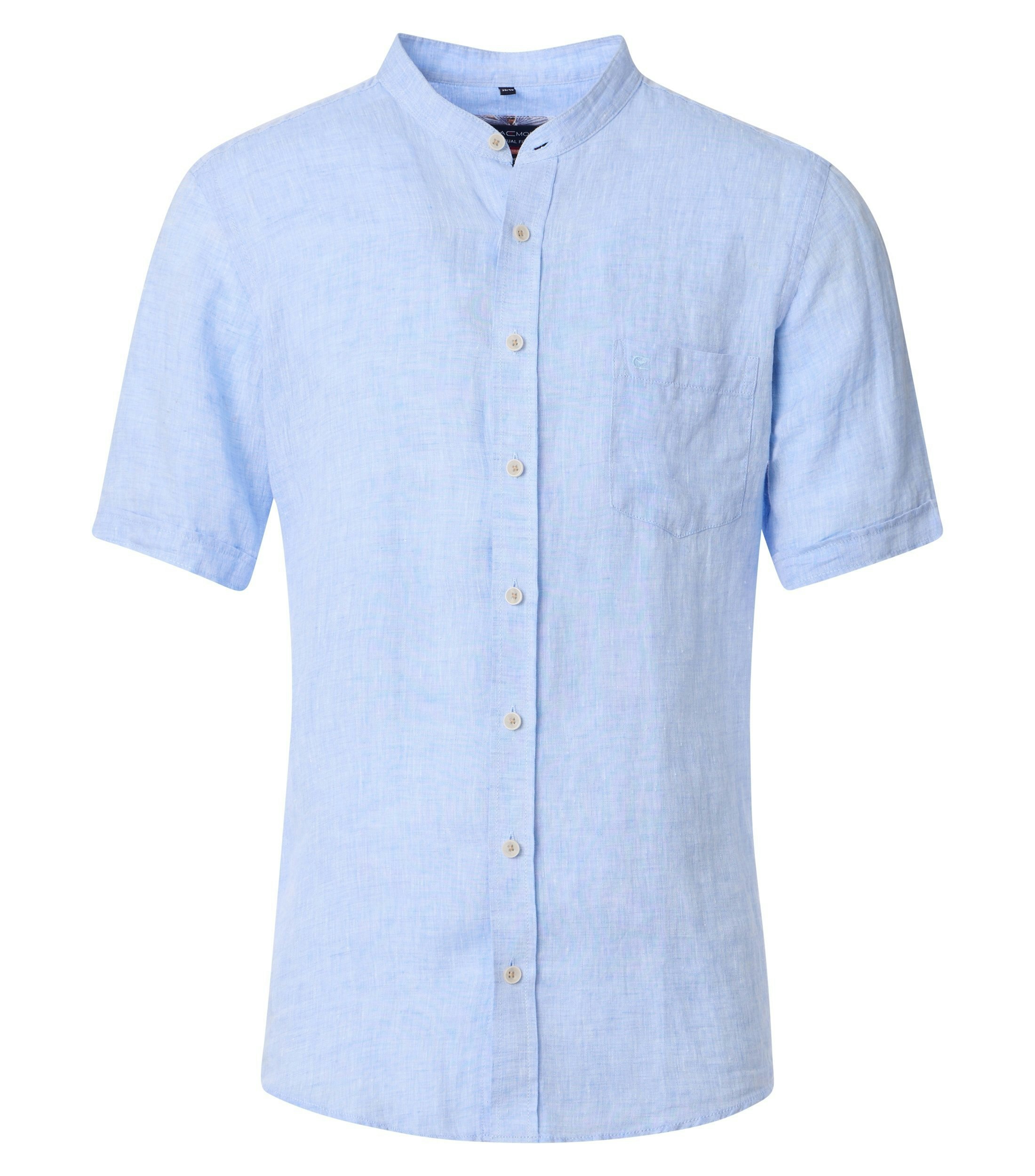 Ein Freizeithemd im uni Muster in der Farbe Hellblau