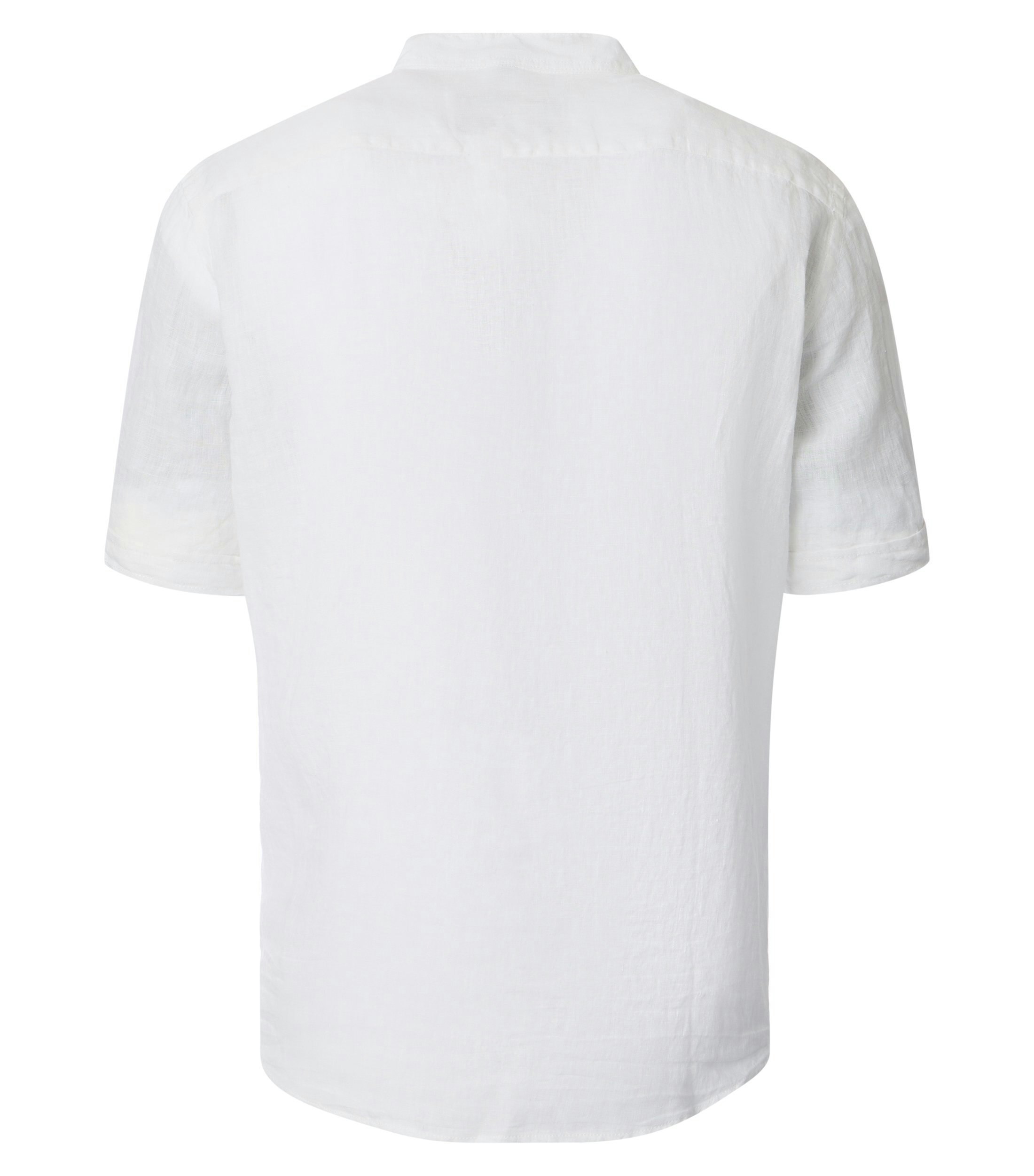 Ein Freizeithemd im uni Muster in der Farbe Weiß