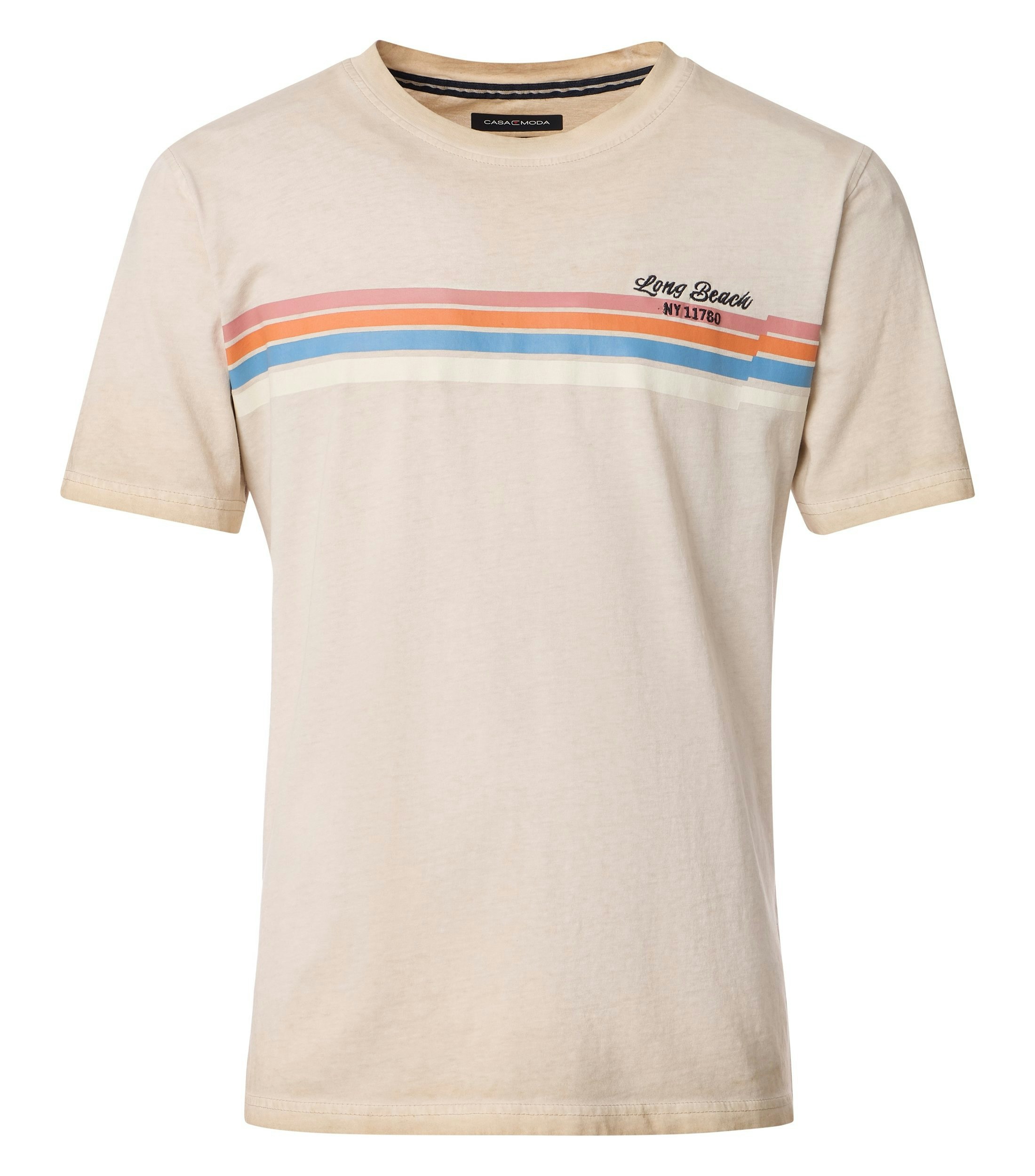 Ein T-Shirt im uni Muster in der Farbe Beige