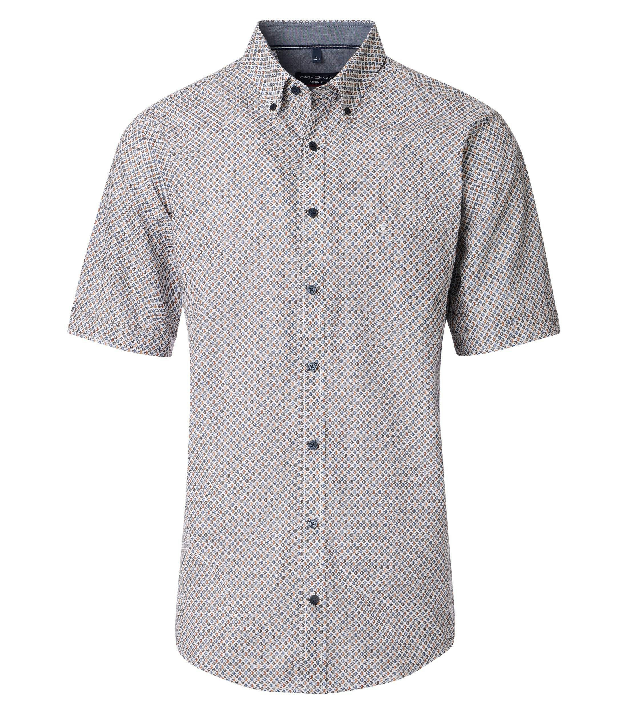 Ein Freizeithemd im Print Muster in der Farbe Orange