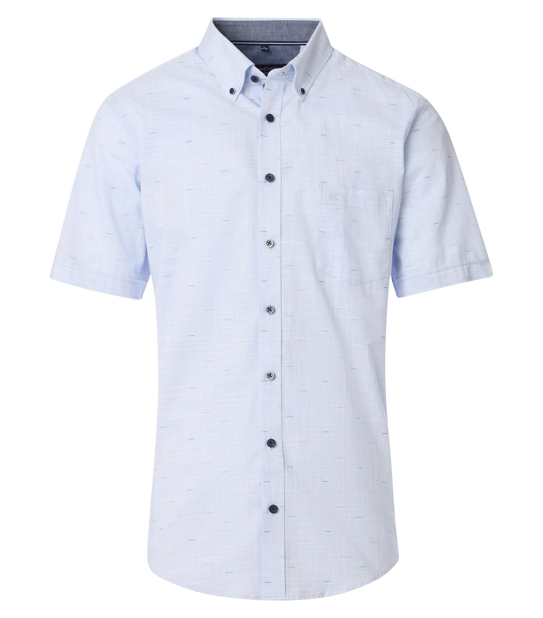 Ein Freizeithemd im uni Muster in der Farbe Hellblau