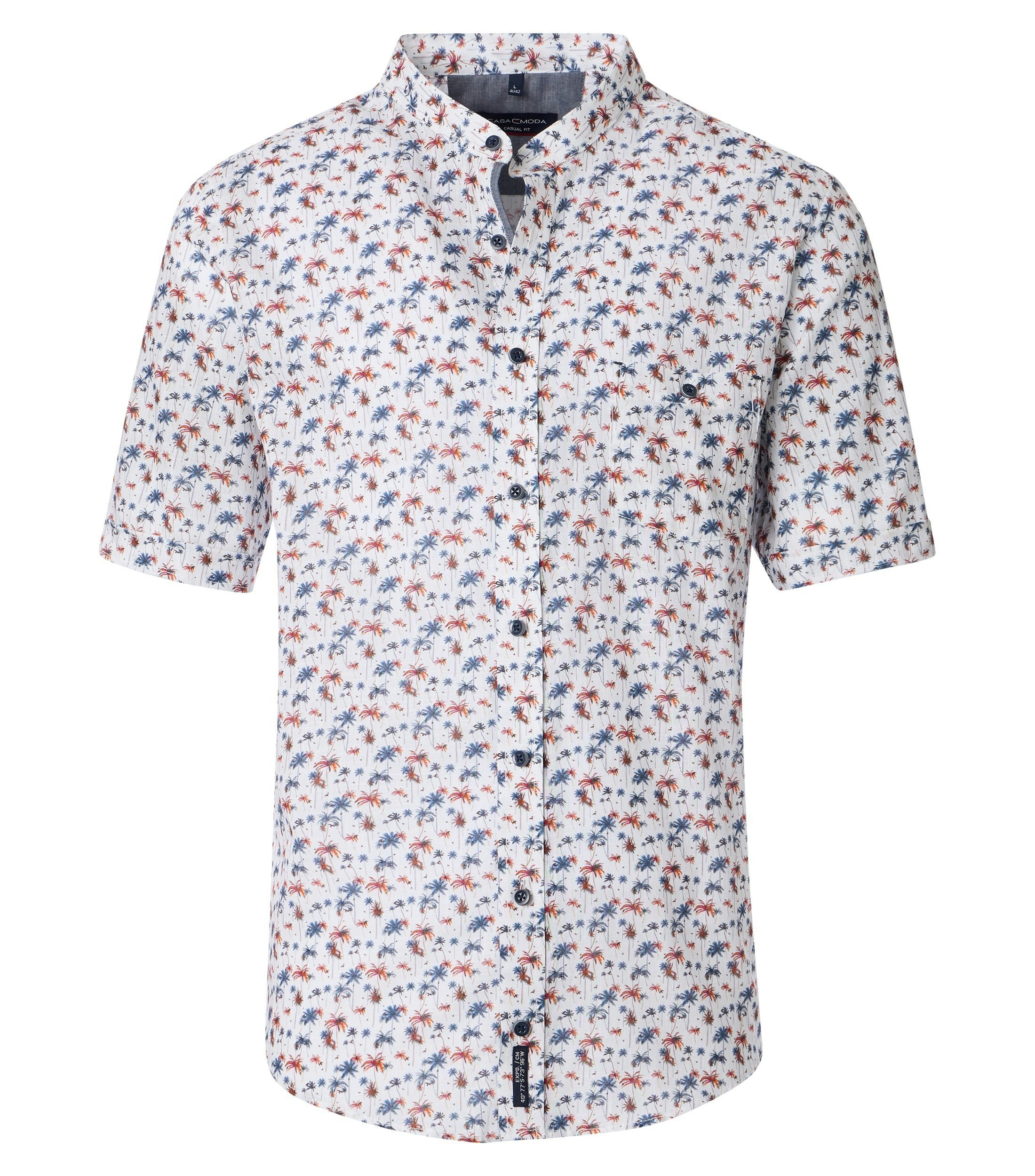 Ein Freizeithemd im uni Muster in der Farbe Hellblau