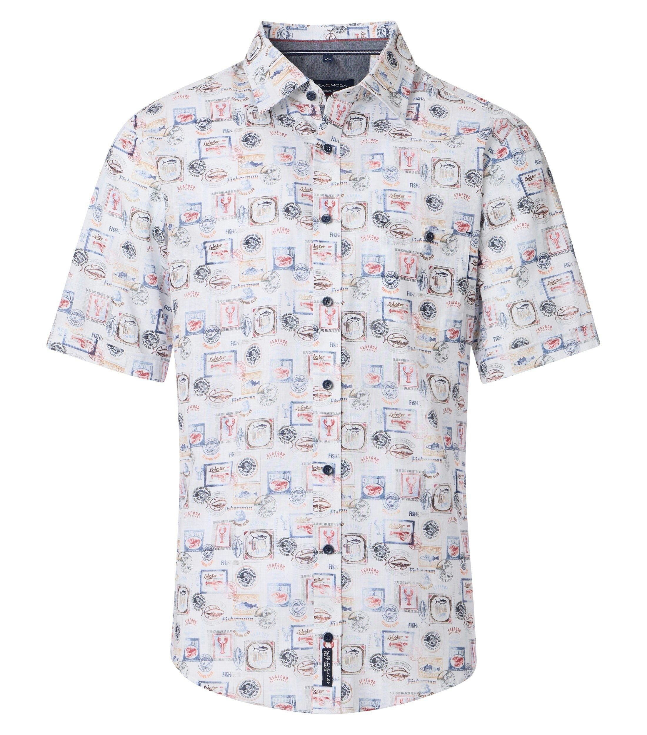 Ein Freizeithemd im Print Muster in der Farbe Hellblau