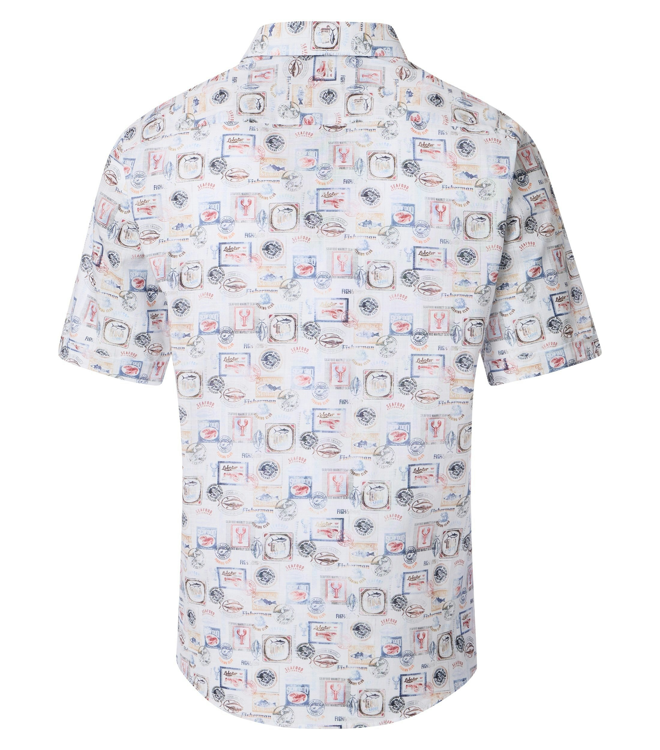 Ein Freizeithemd im Print Muster in der Farbe Hellblau