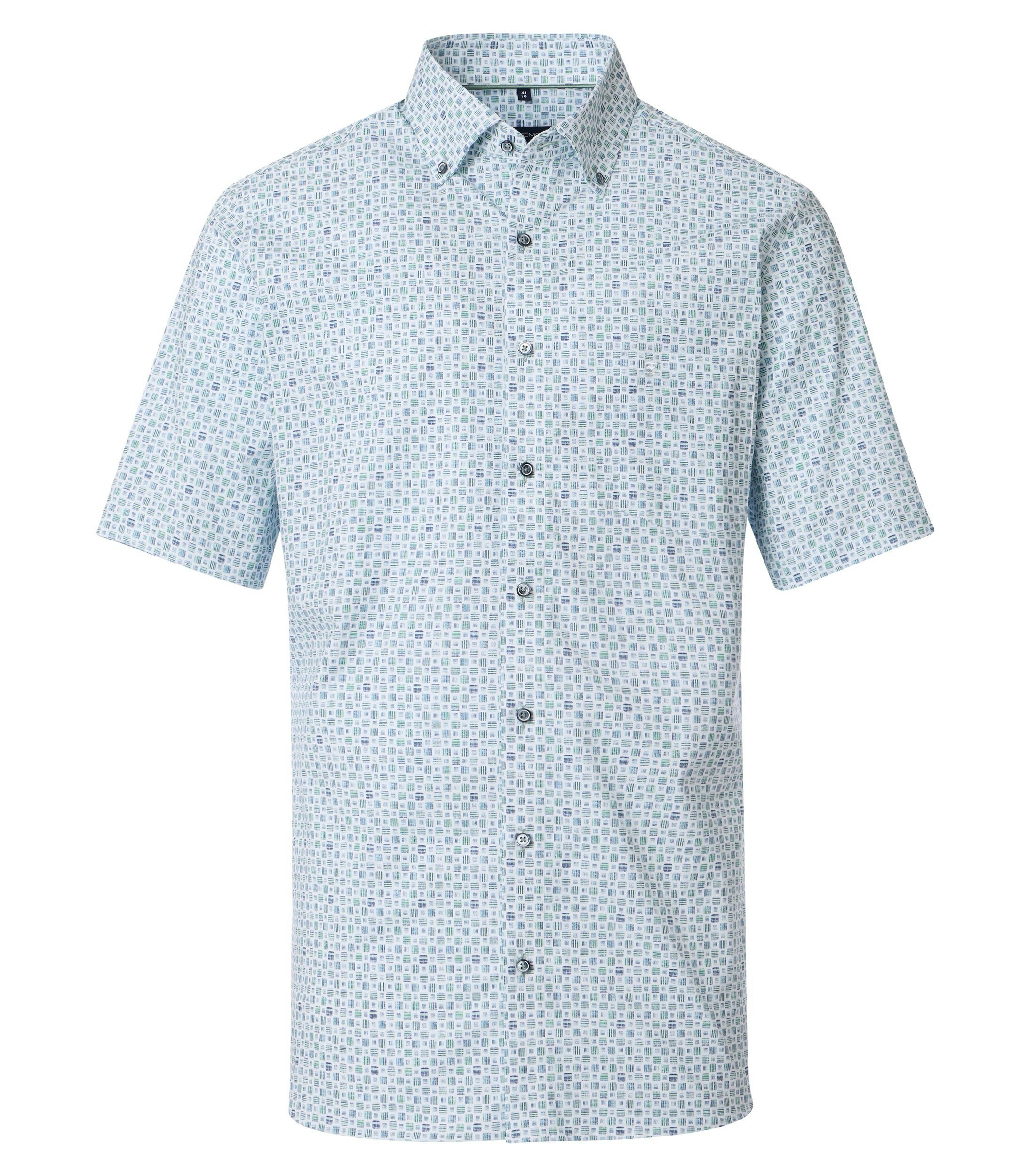 Ein Businesshemd im Print Muster in der Farbe Grün