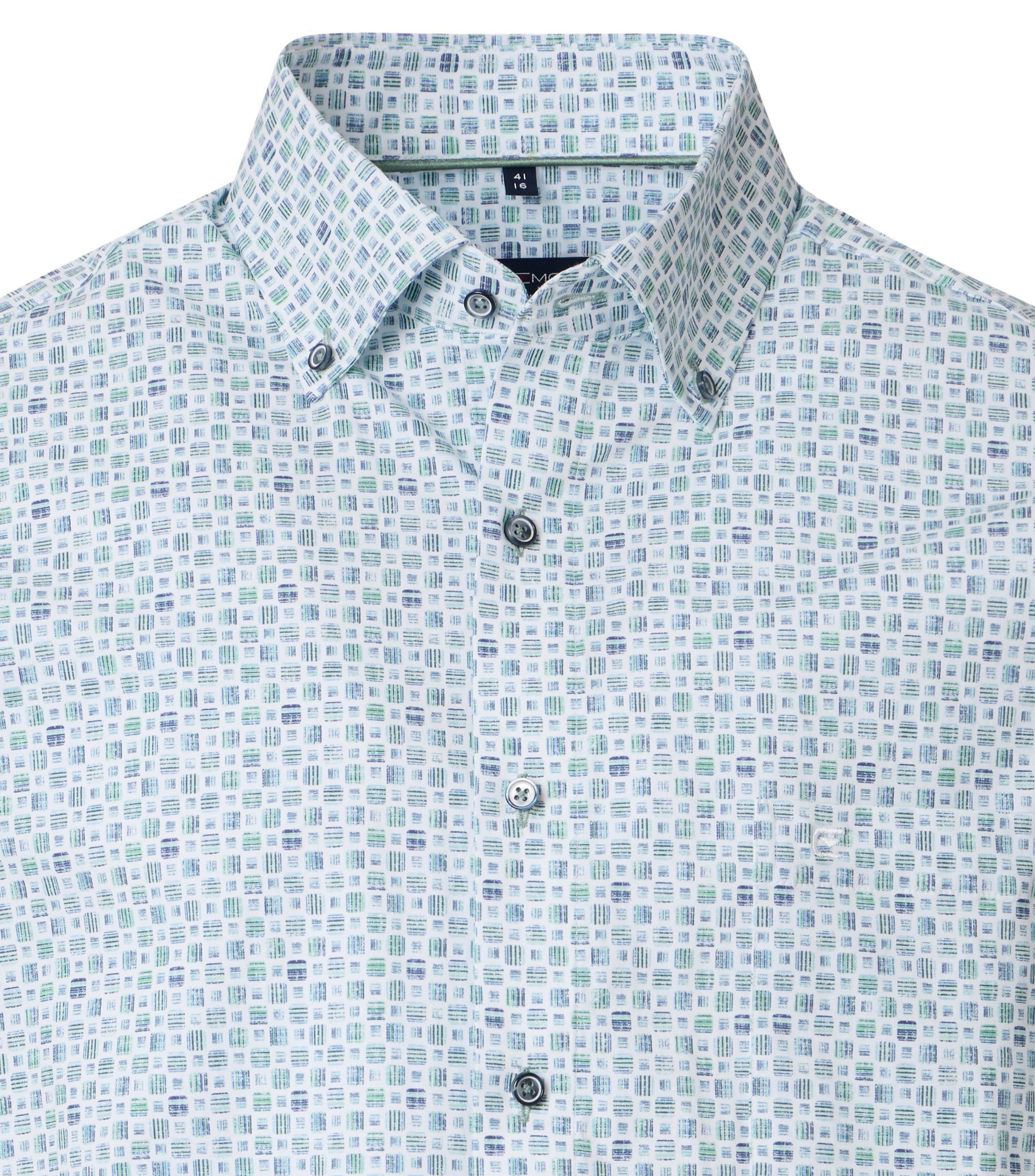 Ein Businesshemd im Print Muster in der Farbe Grün