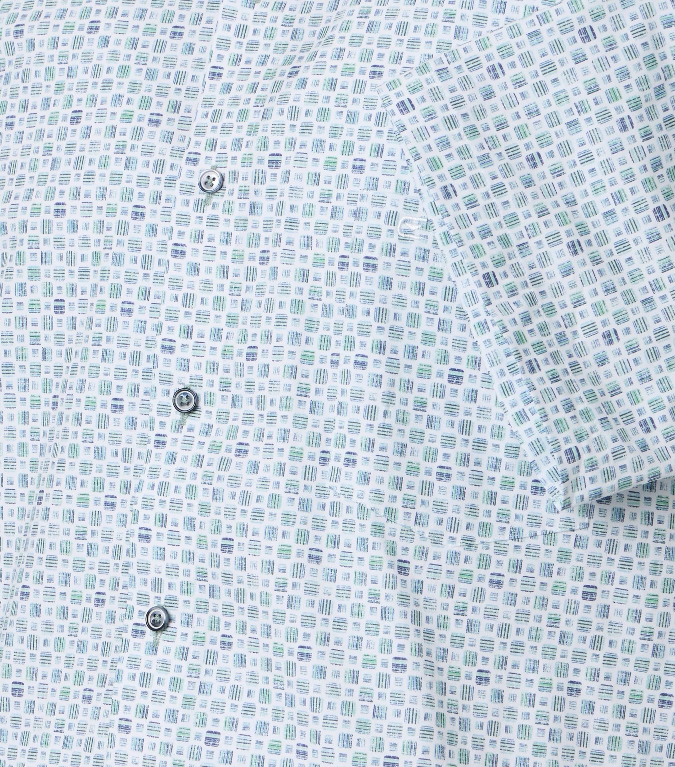 Ein Businesshemd im Print Muster in der Farbe Grün