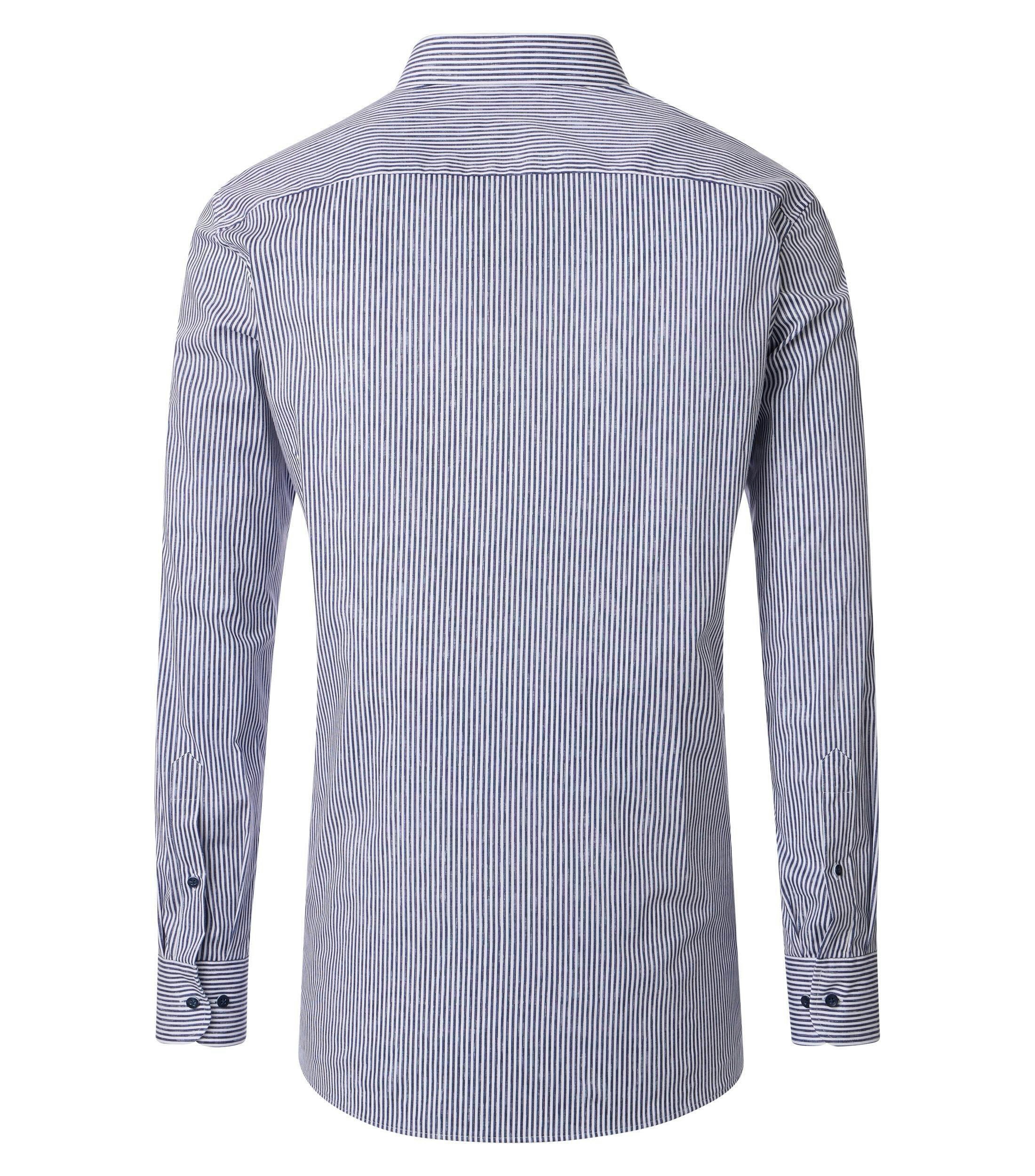 Ein Businesshemd im gestreift Muster in der Farbe Blau