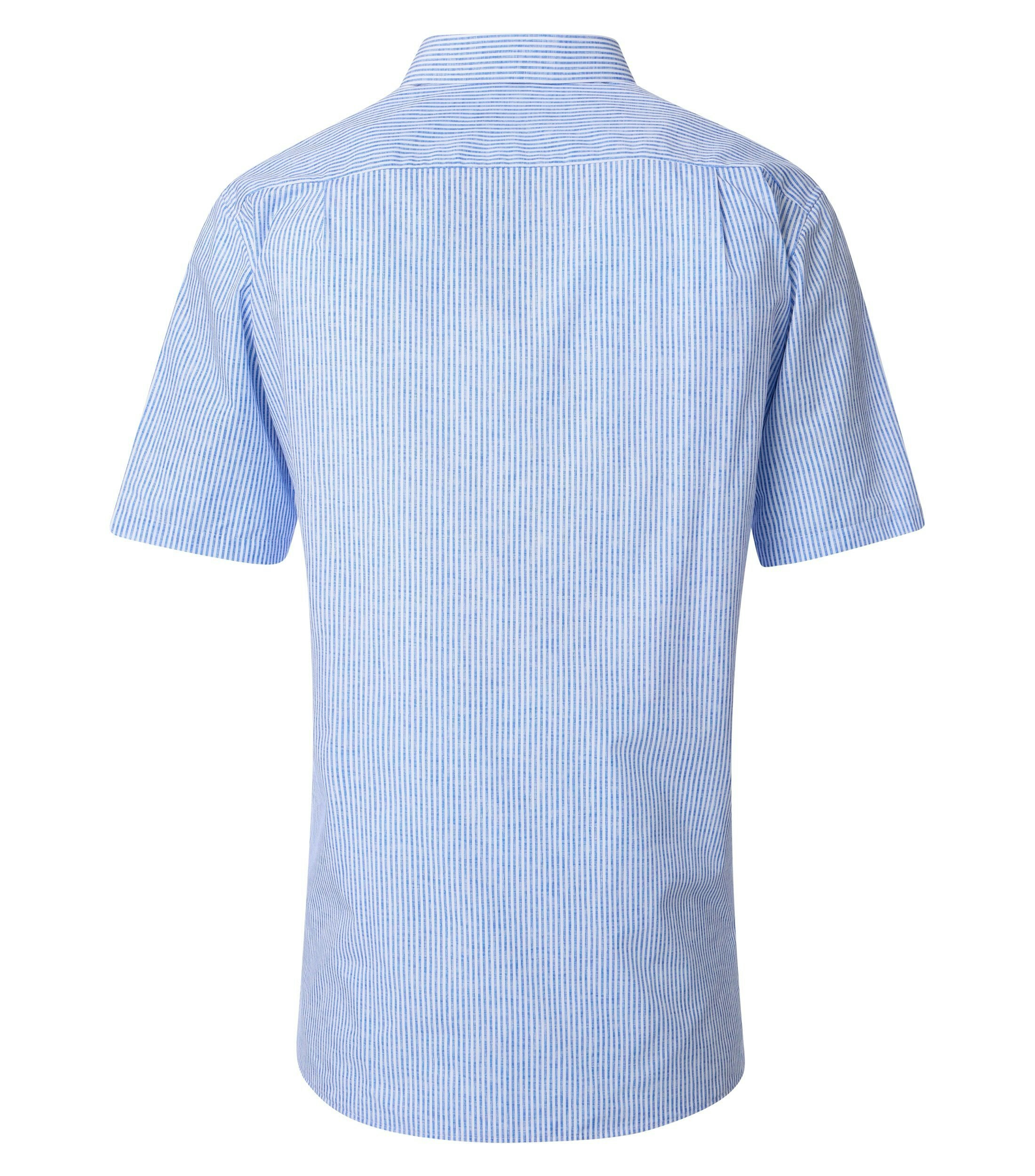 Ein Businesshemd im gestreift Muster in der Farbe Blau