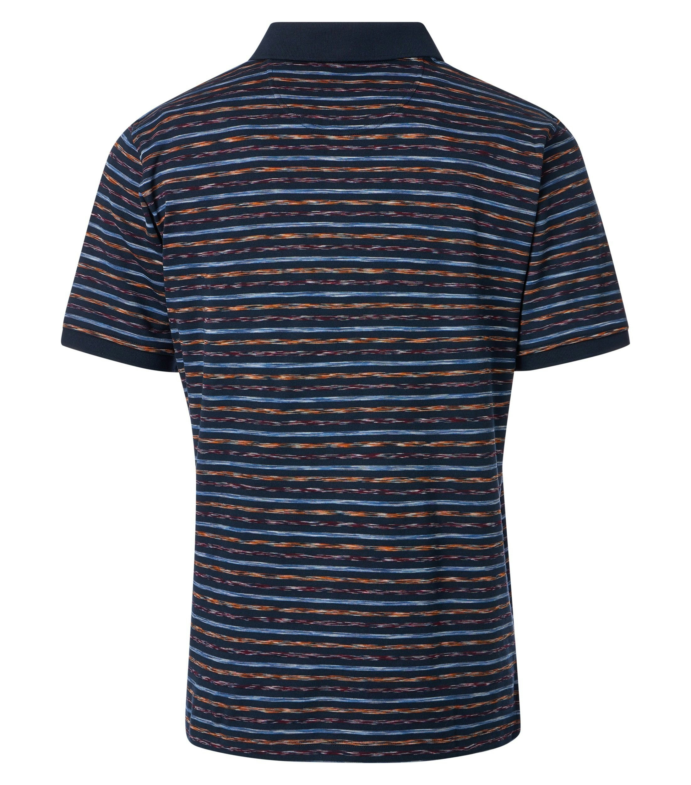 Ein Polo-Shirt im gestreift Muster in der Farbe Dunkelblau