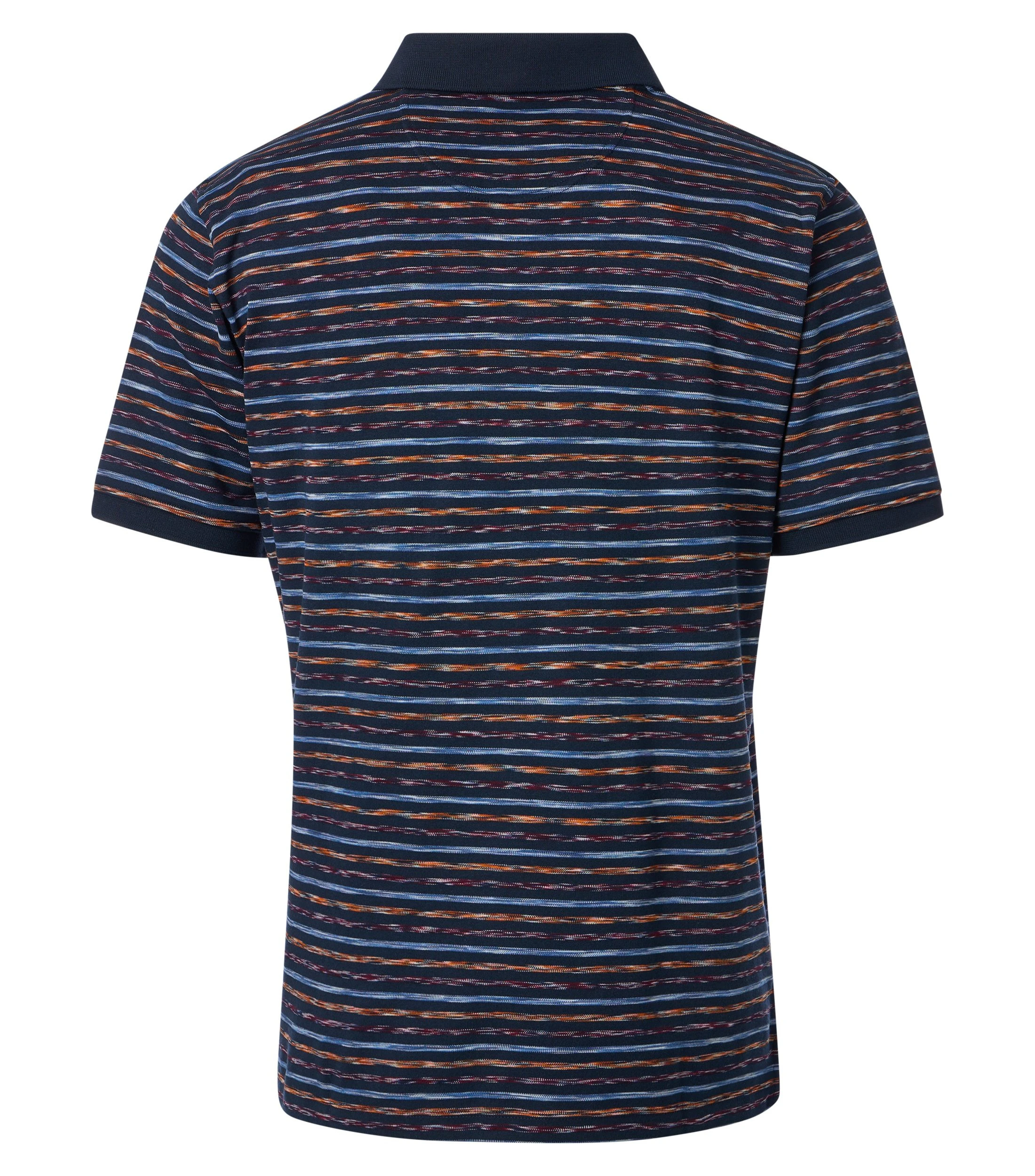 Polo-Shirt im gestreiften Muster in der Farbe Dunkelblau