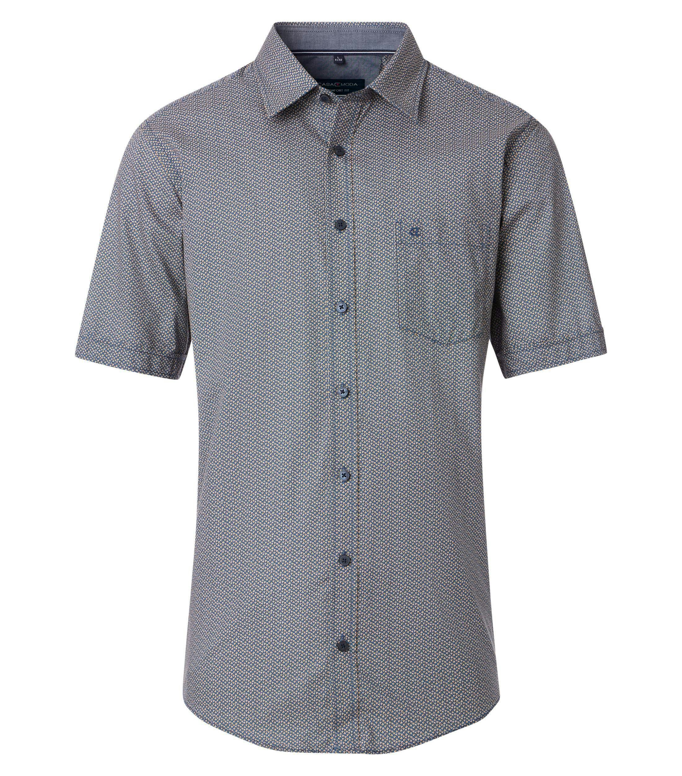 Ein Freizeithemd im Print Muster in der Farbe Grünblau