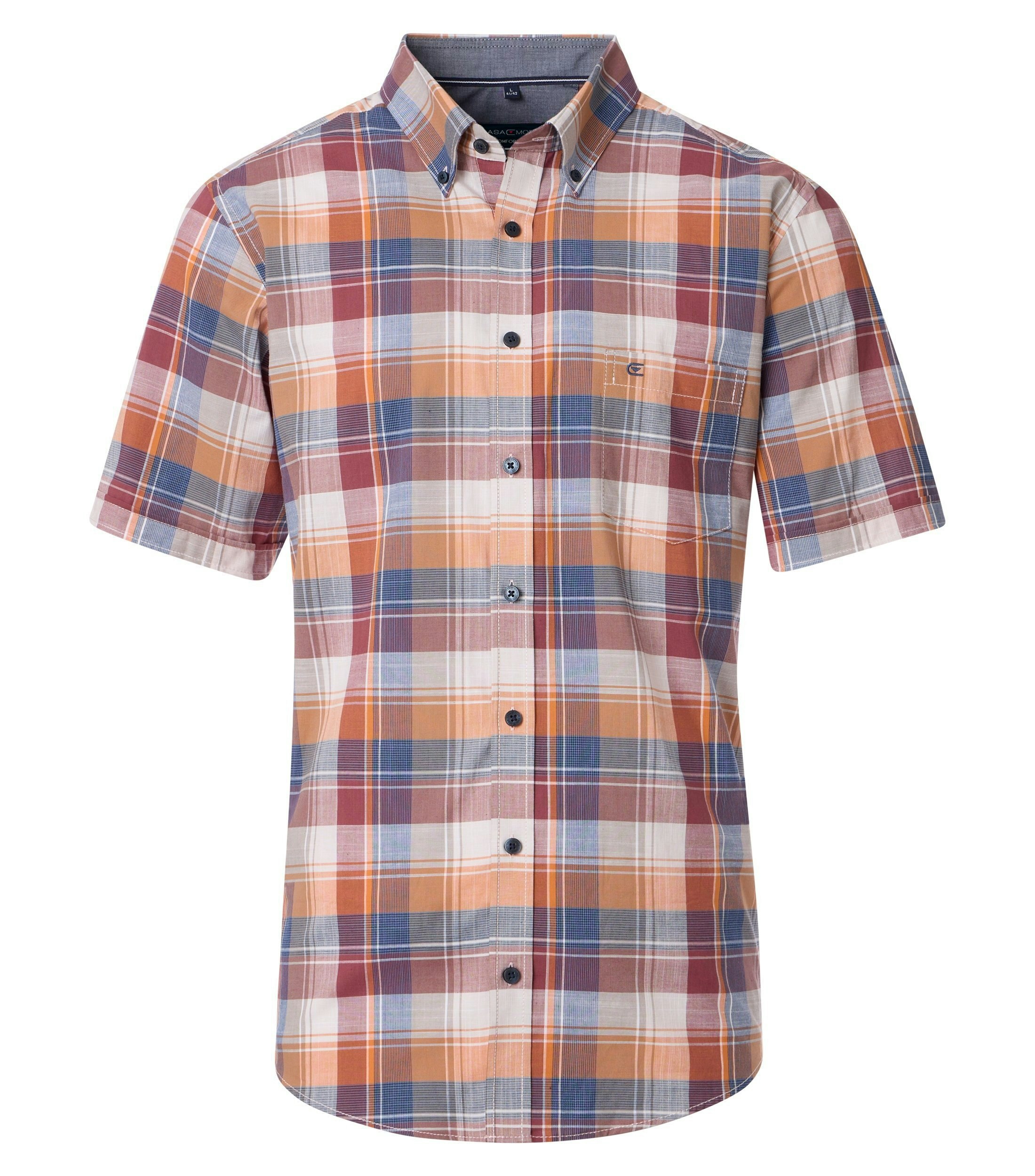 Ein Freizeithemd im kariert Muster in der Farbe Hellbraun