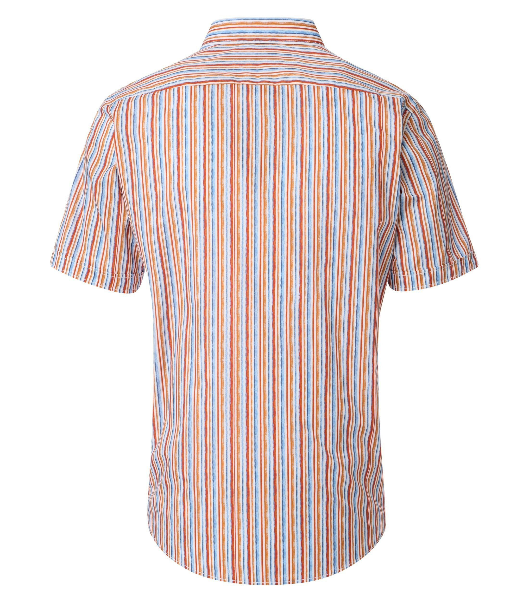 Ein Freizeithemd im Print Muster in der Farbe Orange