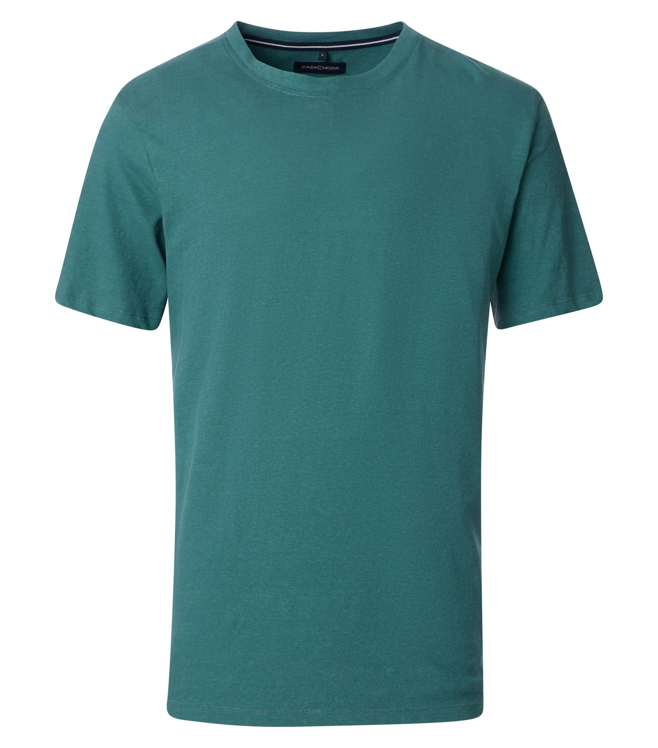 Ein T-Shirt im uni Muster in der Farbe Türkis