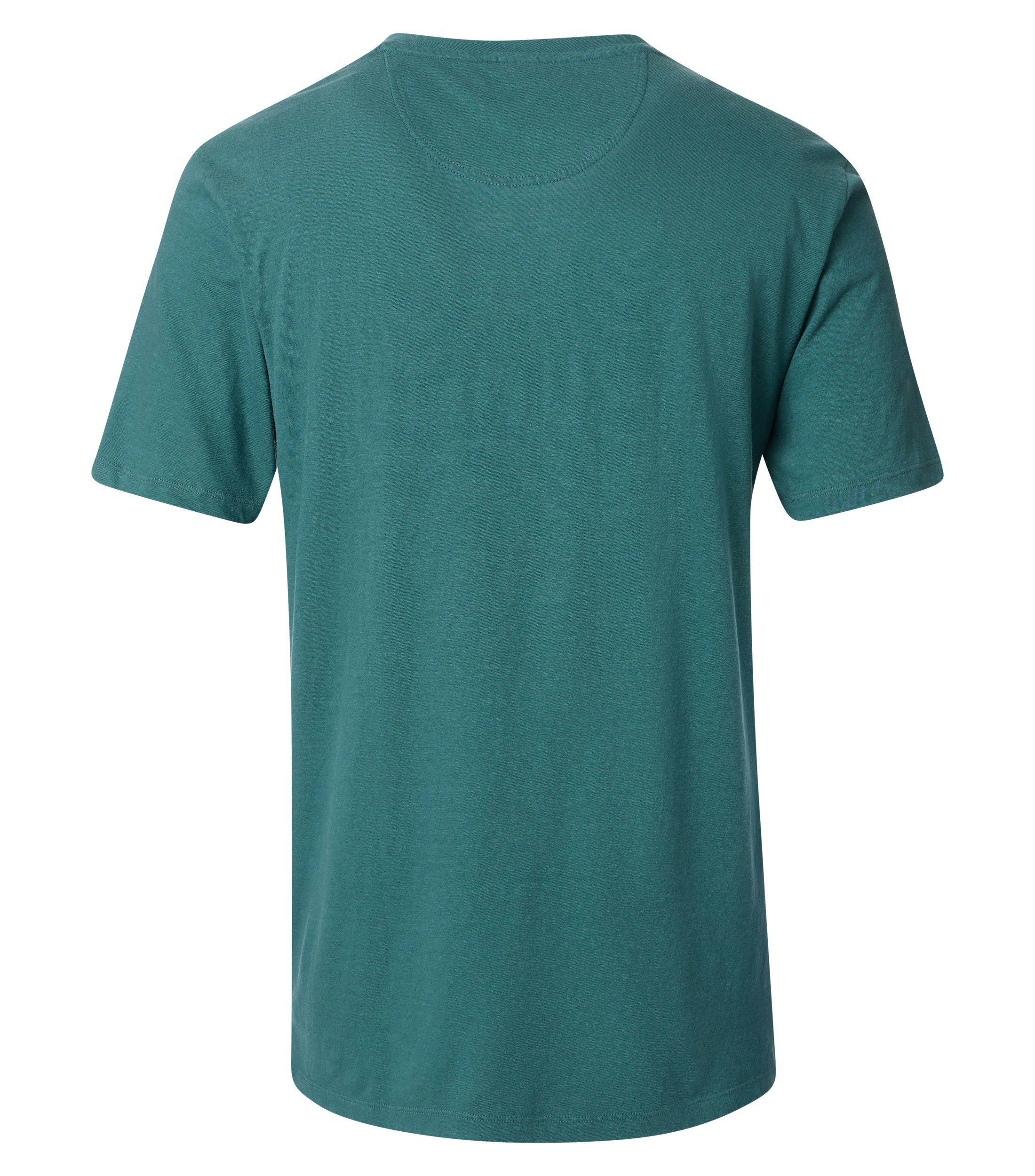 Ein T-Shirt im uni Muster in der Farbe Türkis