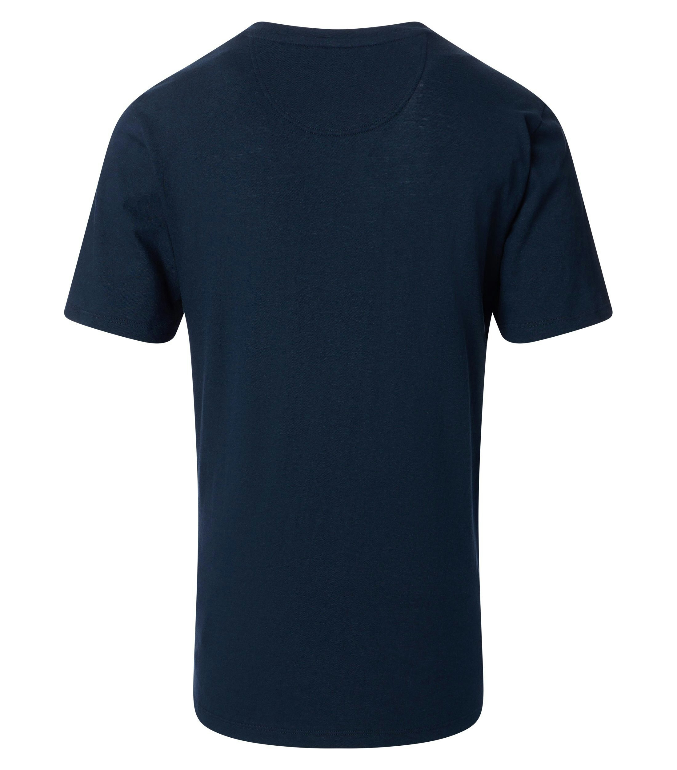 Ein T-Shirt im uni Muster in der Farbe Dunkelblau