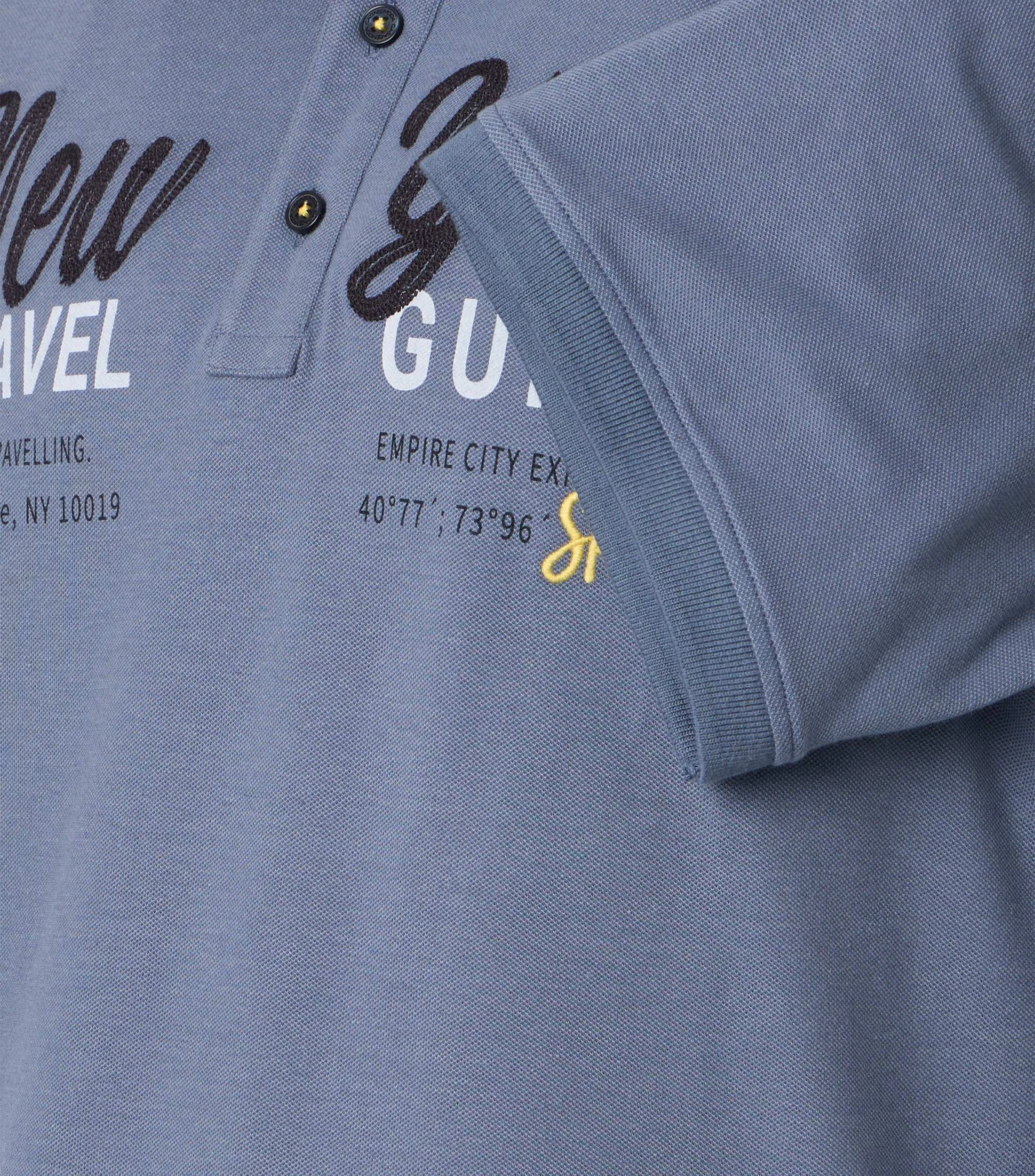 Polo-Shirt im Print-Muster in der Farbe Blau