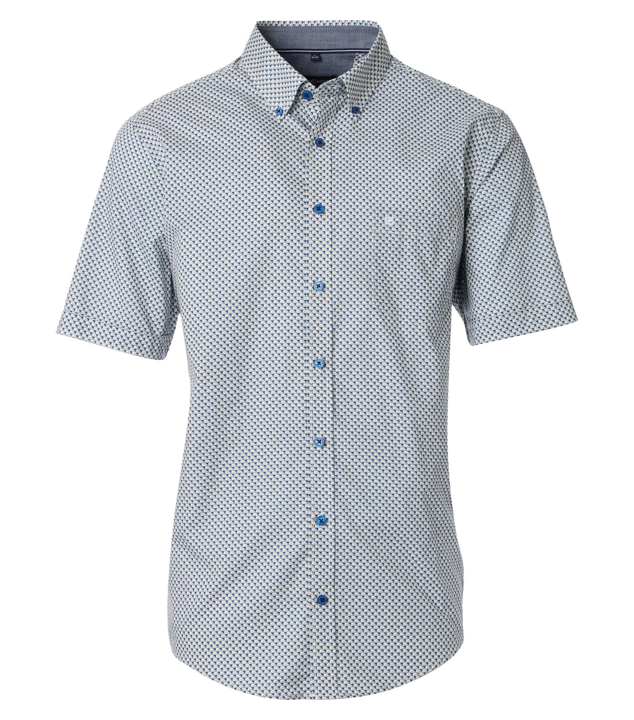 Ein Freizeithemd im Print Muster in der Farbe Hellblau