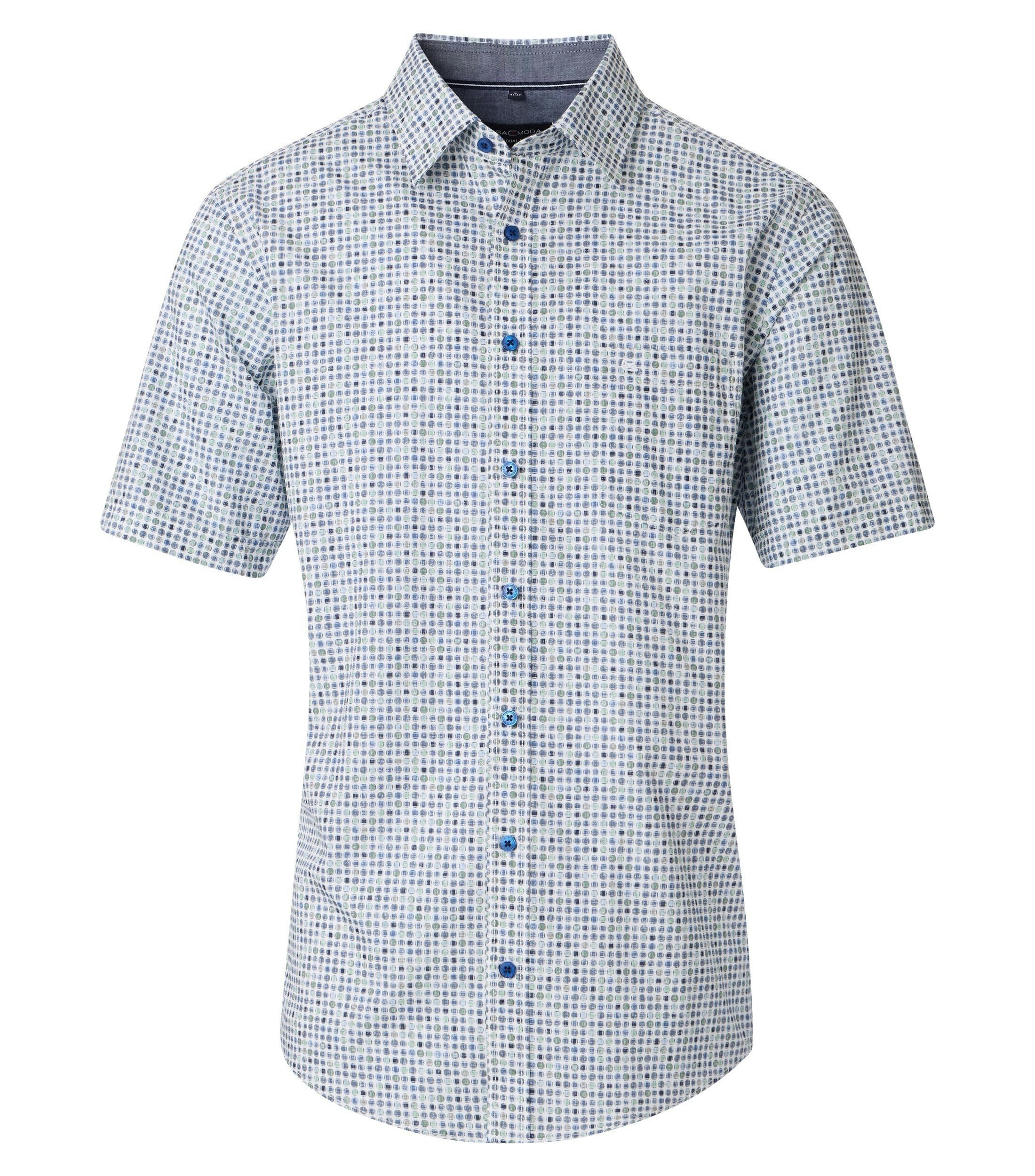 Ein Freizeithemd im uni Muster in der Farbe Hellblau