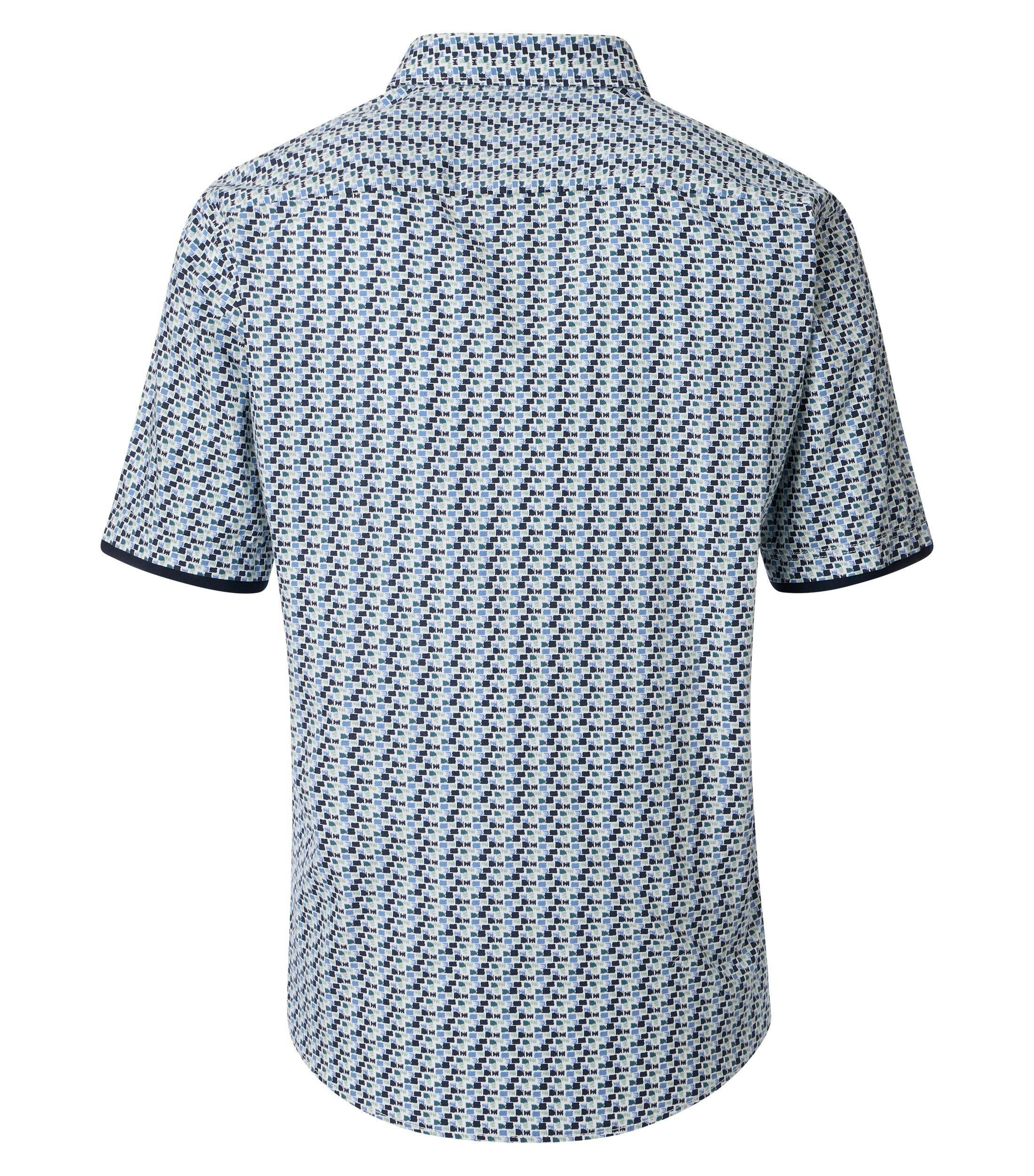 Ein Freizeithemd im Print Muster in der Farbe Blau
