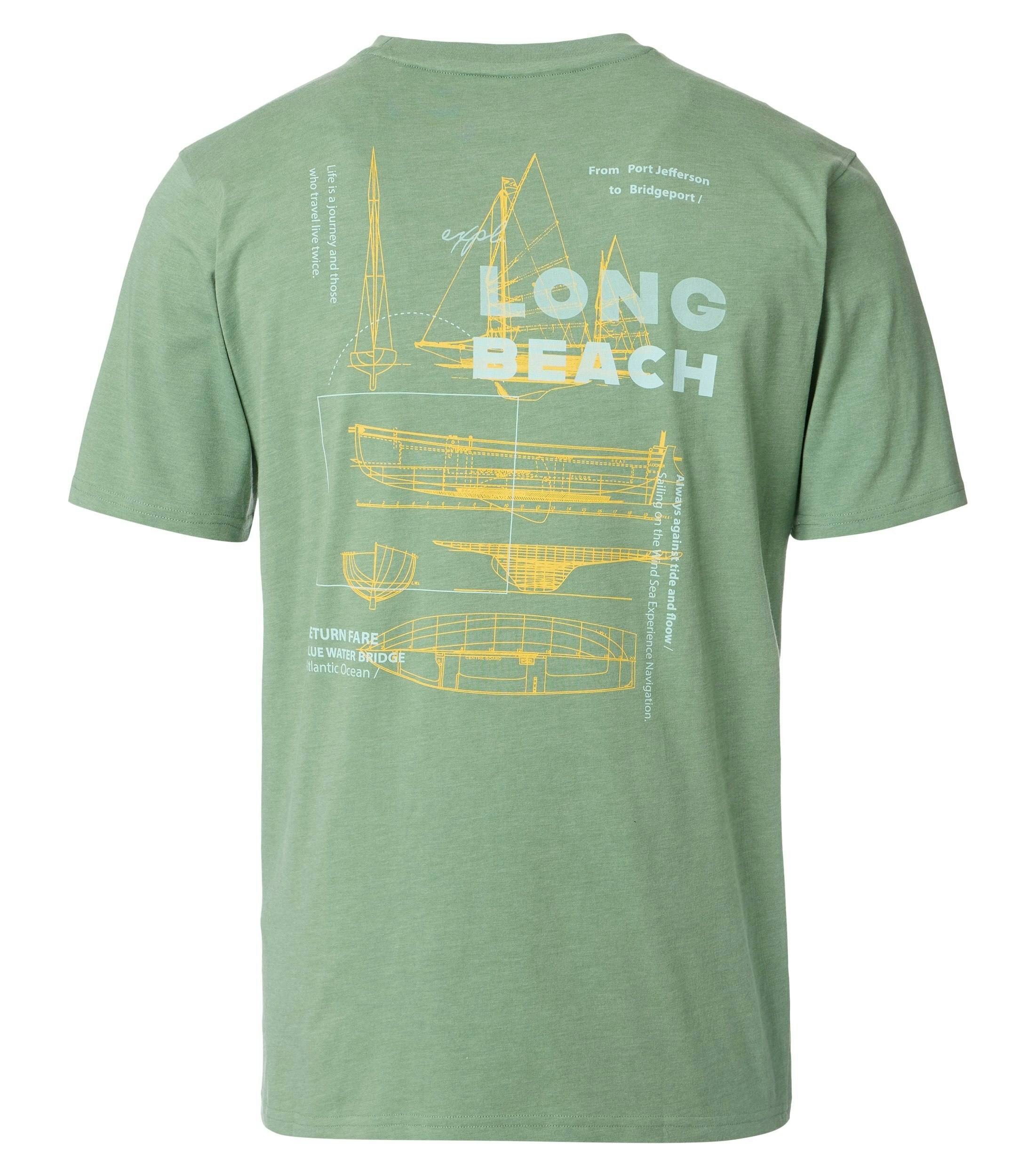 Ein T-Shirt im uni Muster in der Farbe Grün