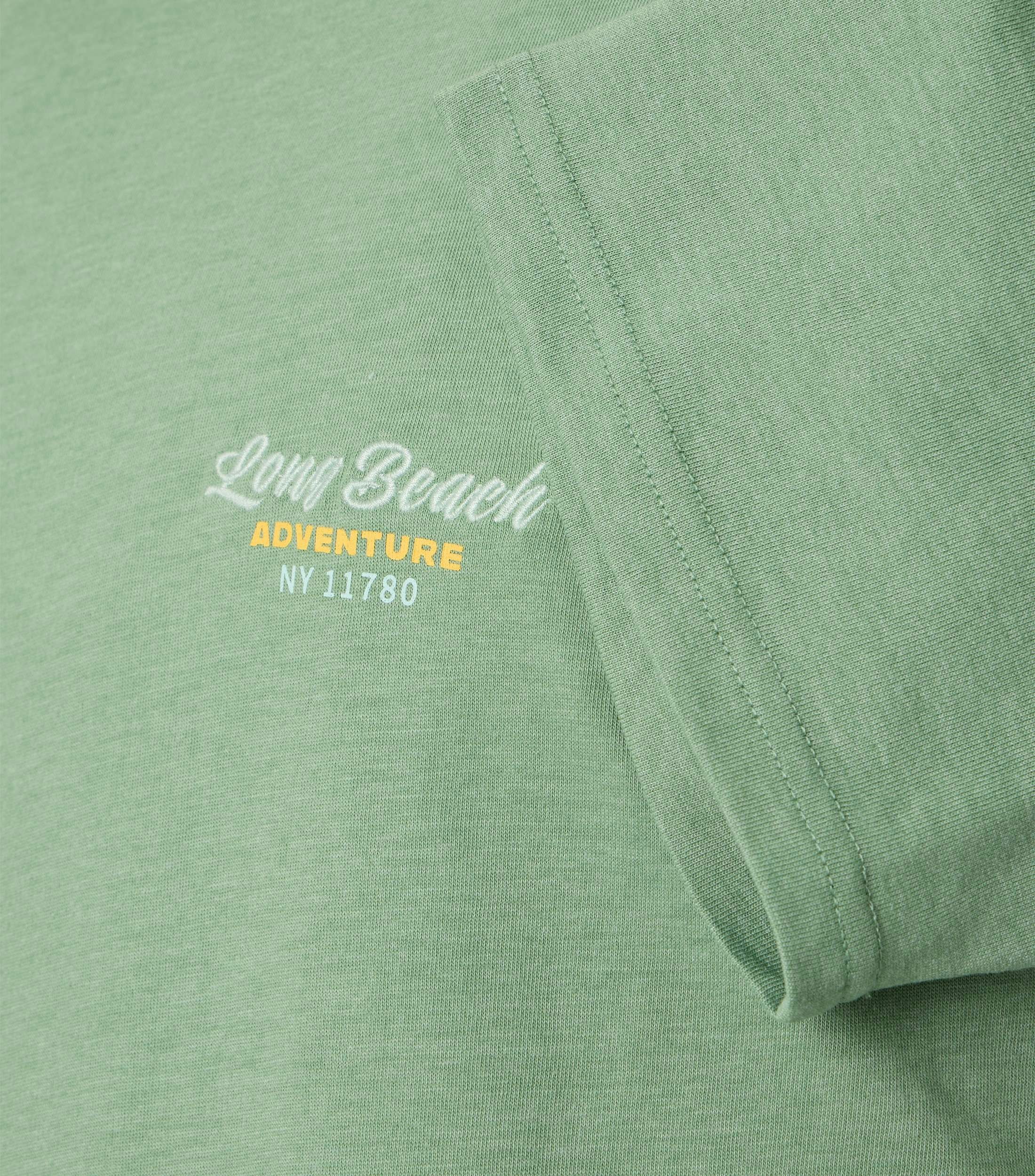 Ein T-Shirt im uni Muster in der Farbe Grün