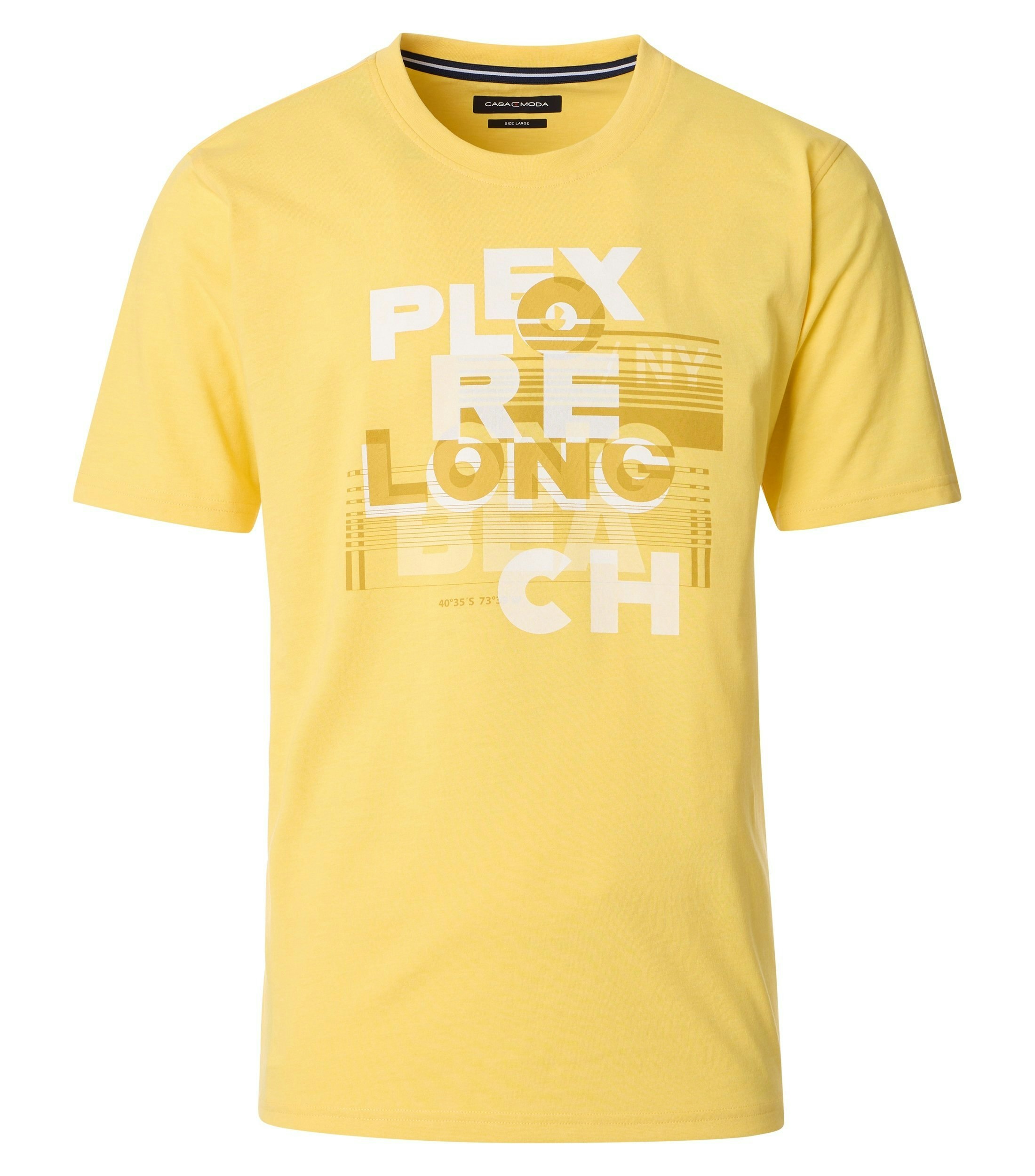 Ein T-Shirt im uni Muster in der Farbe Gelb