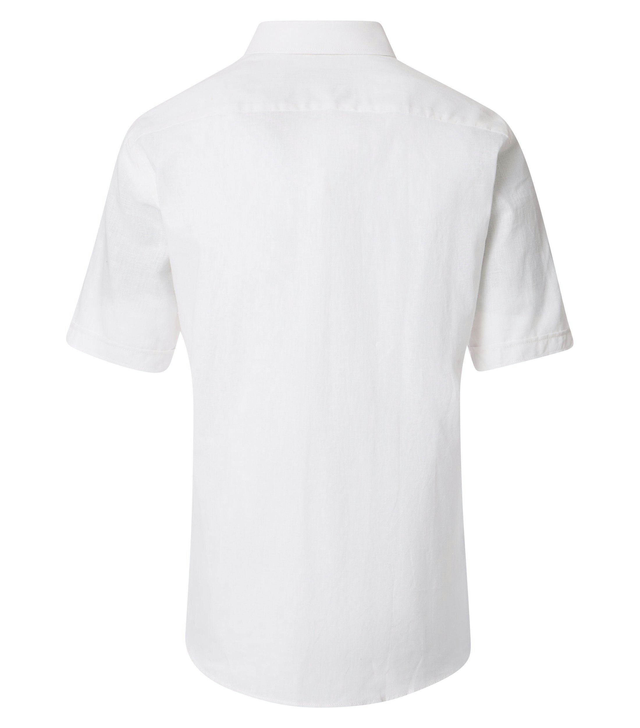 Ein Freizeithemd im uni Muster in der Farbe Weiß