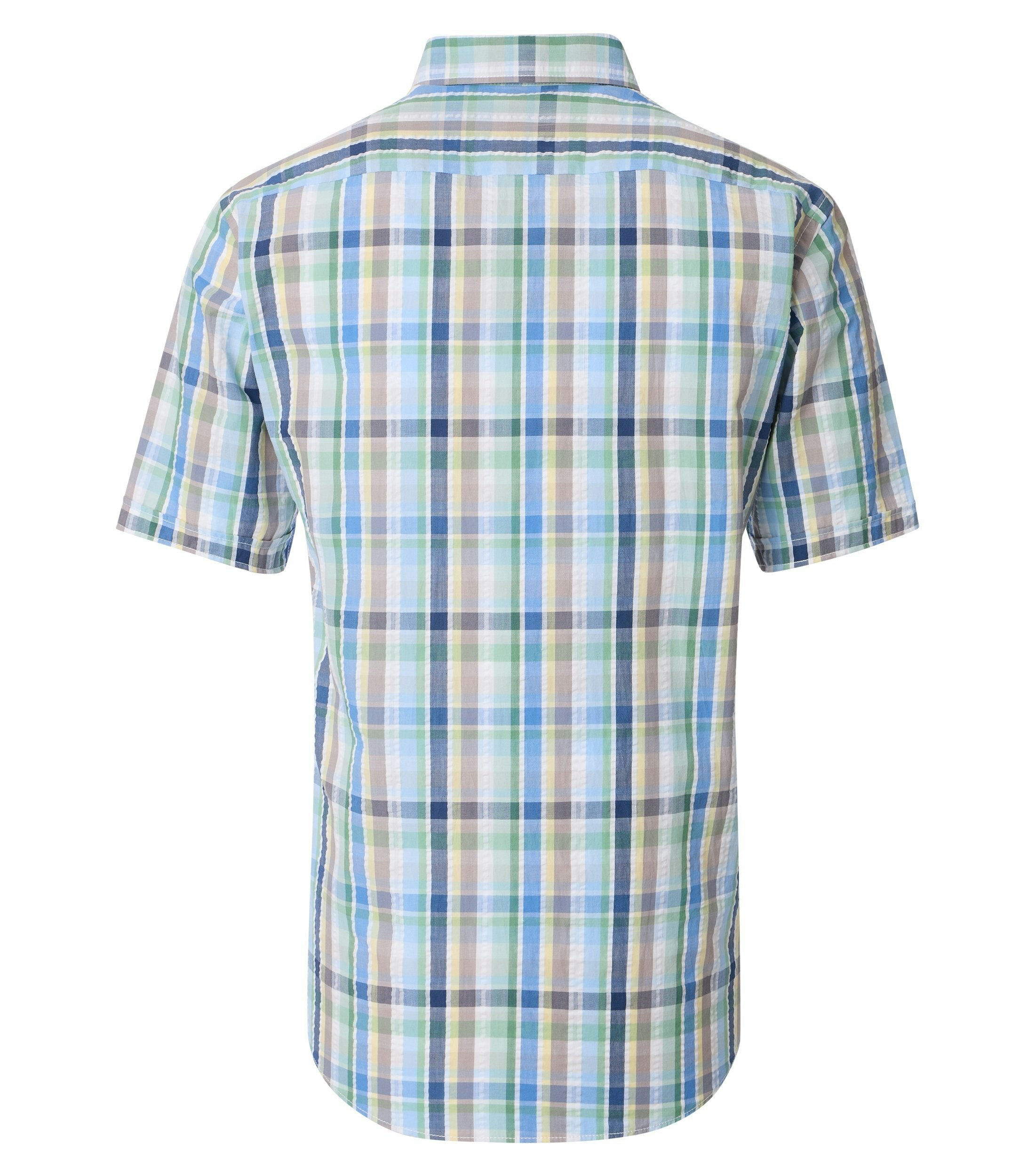 Ein Freizeithemd im kariert Muster in der Farbe Blau
