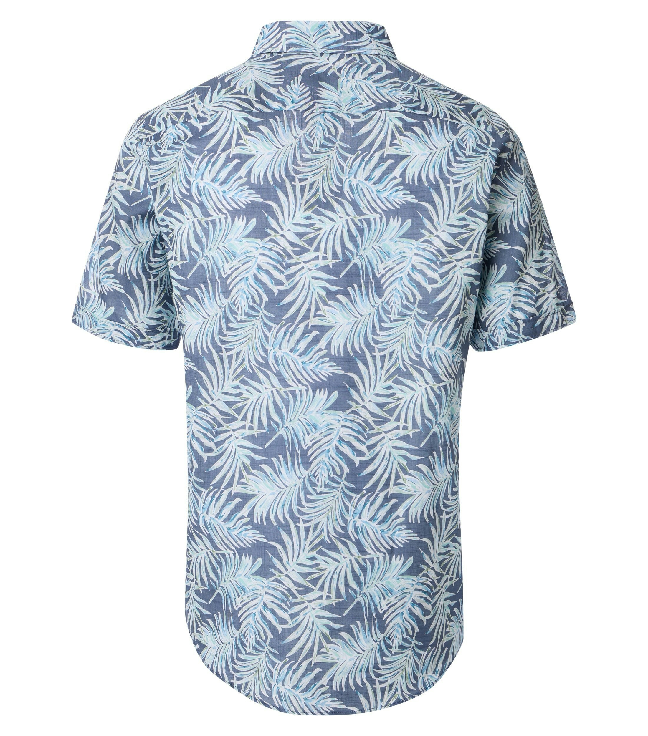 Ein Freizeithemd im Print Muster in der Farbe Blau