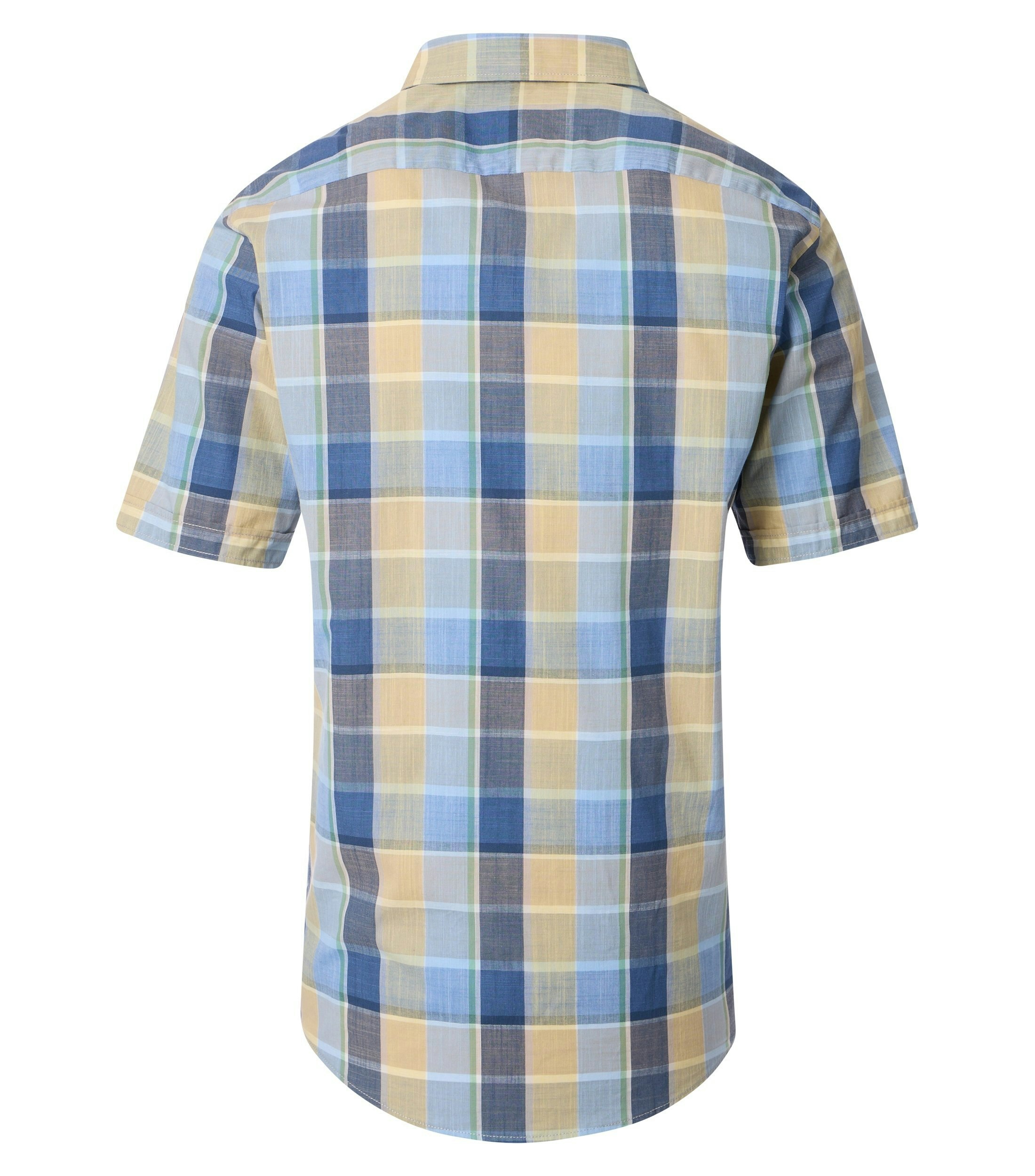 Ein Freizeithemd im kariert Muster in der Farbe Blau
