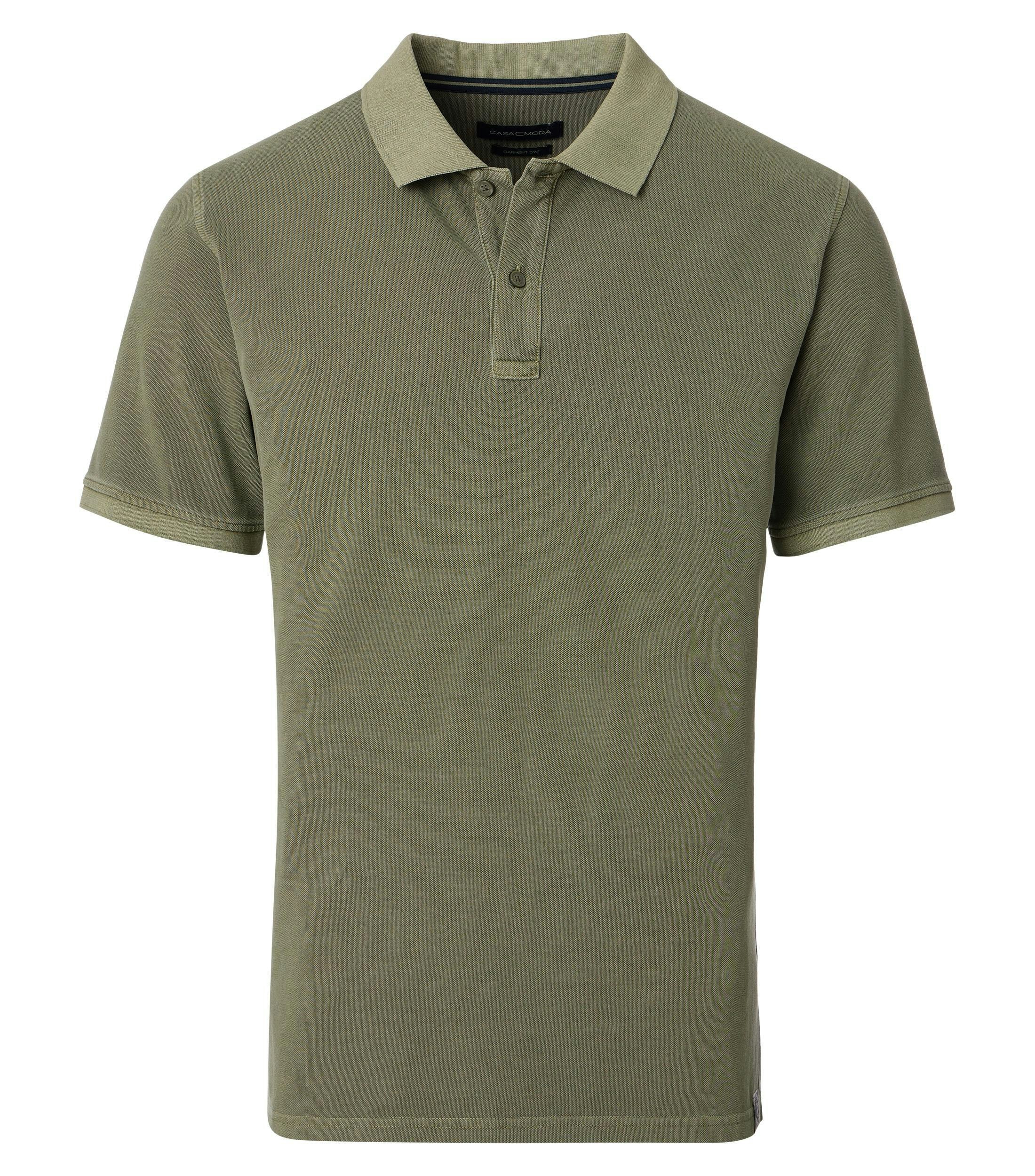 Ein Polo-Shirt im uni Muster in der Farbe Dunkelgrün