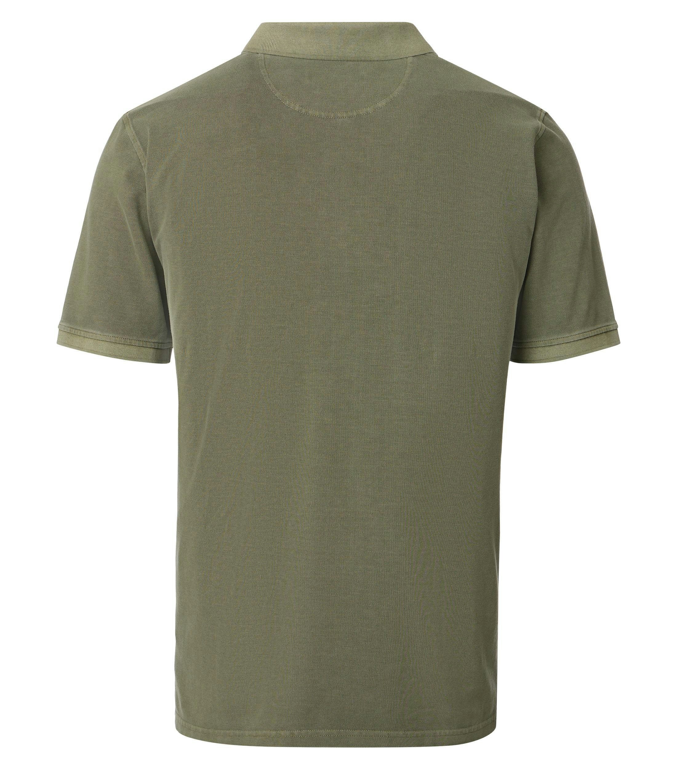 Ein Polo-Shirt im uni Muster in der Farbe Dunkelgrün